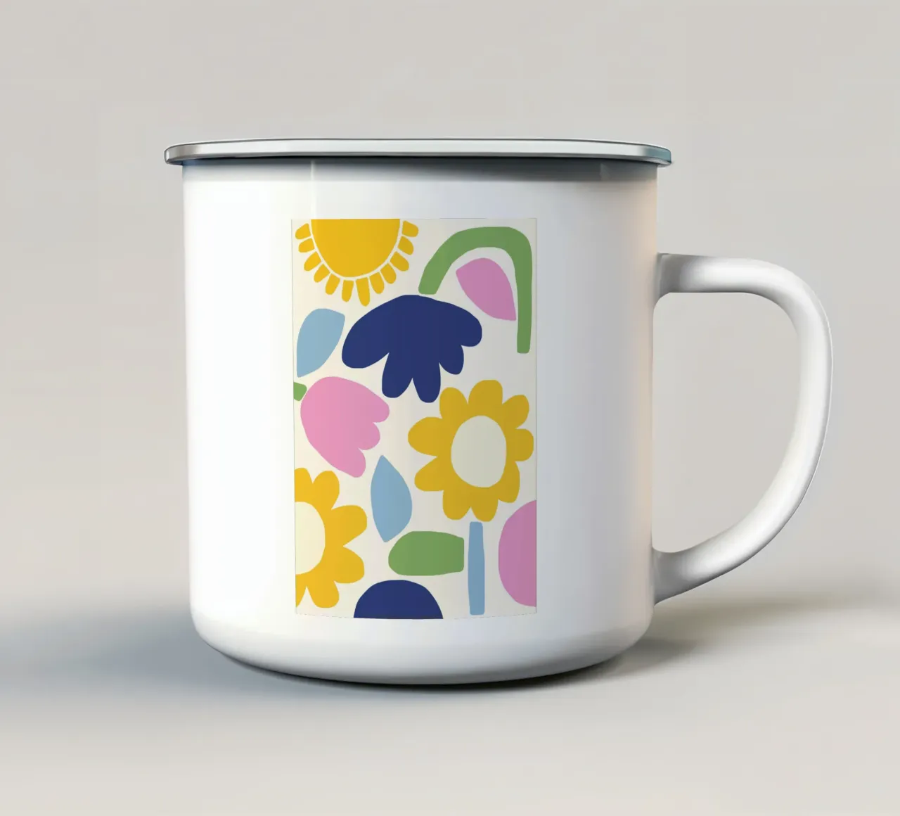Botaniche del sole tazza in smalto da Gale Switzer