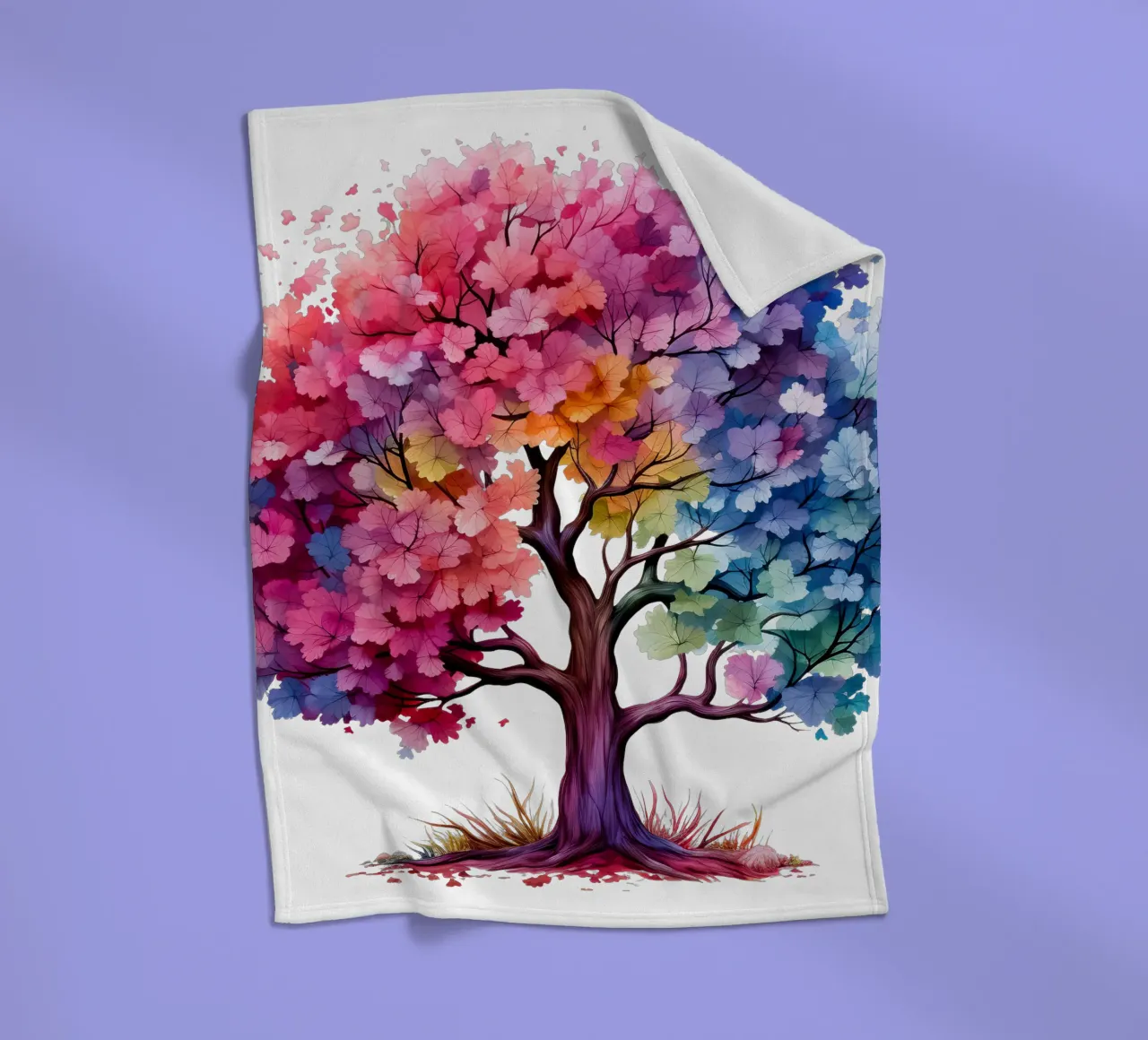 Albero della vita colorato coperta in pile da Spiritual Touch