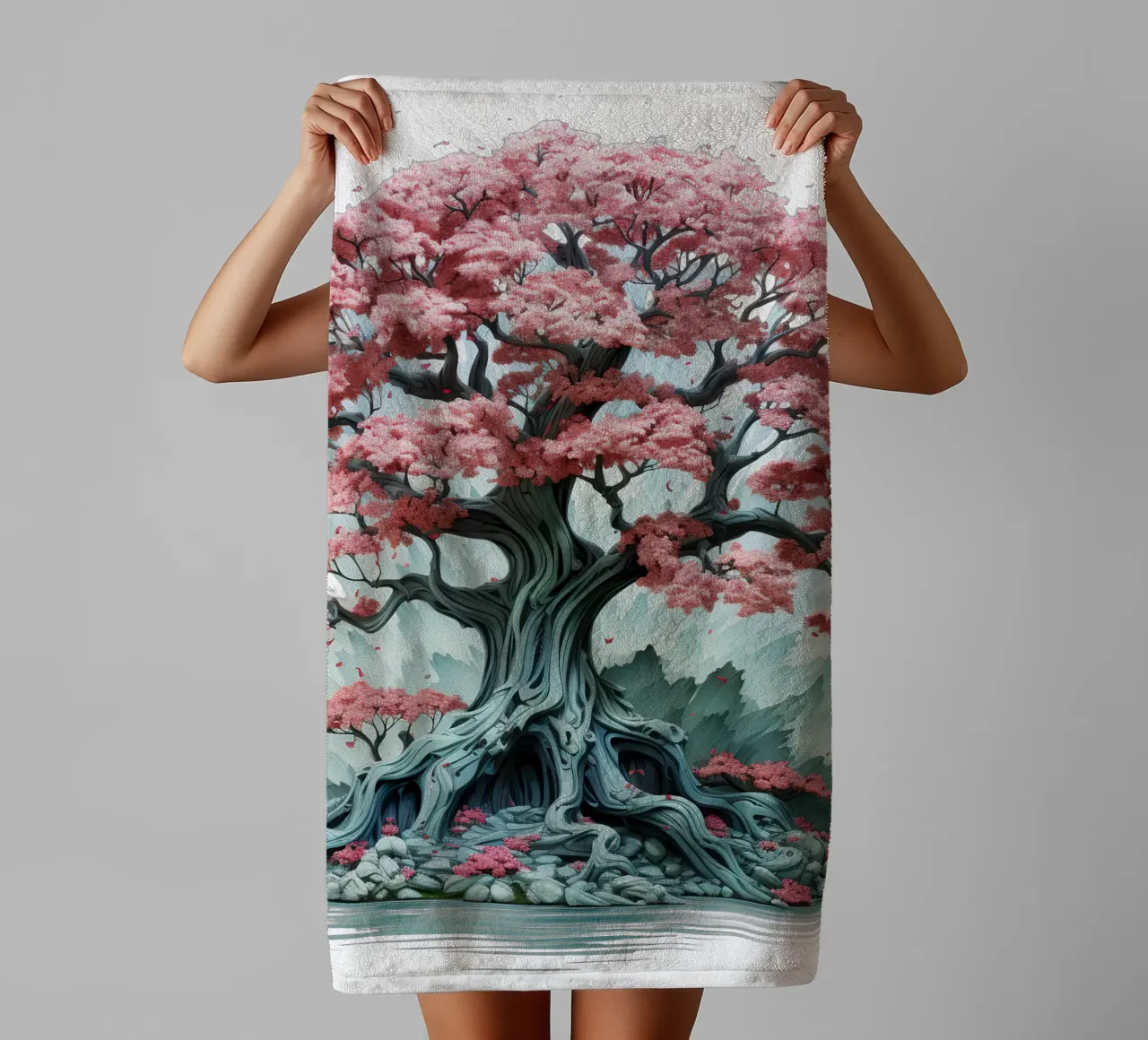 Albero della vita colorato asciugamano da bagno da Spiritual Touch