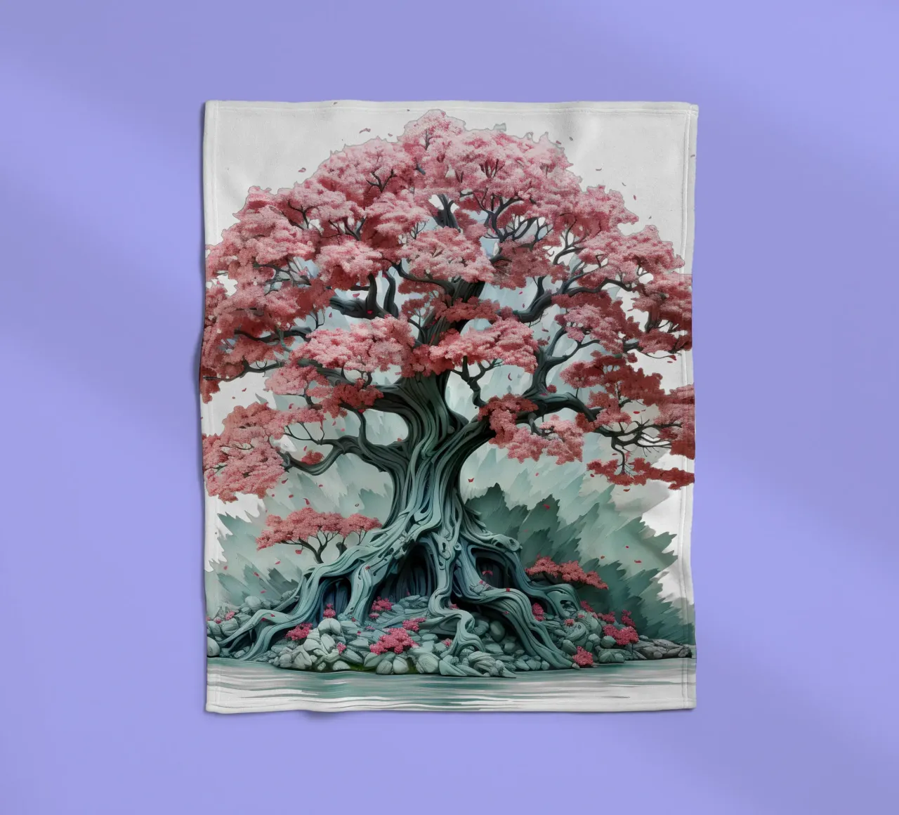 Albero della vita colorato coperta in pile da Spiritual Touch