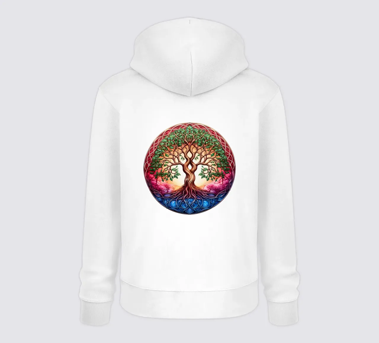 Albero della vita colorato felpa con cappuccio da Spiritual Touch
