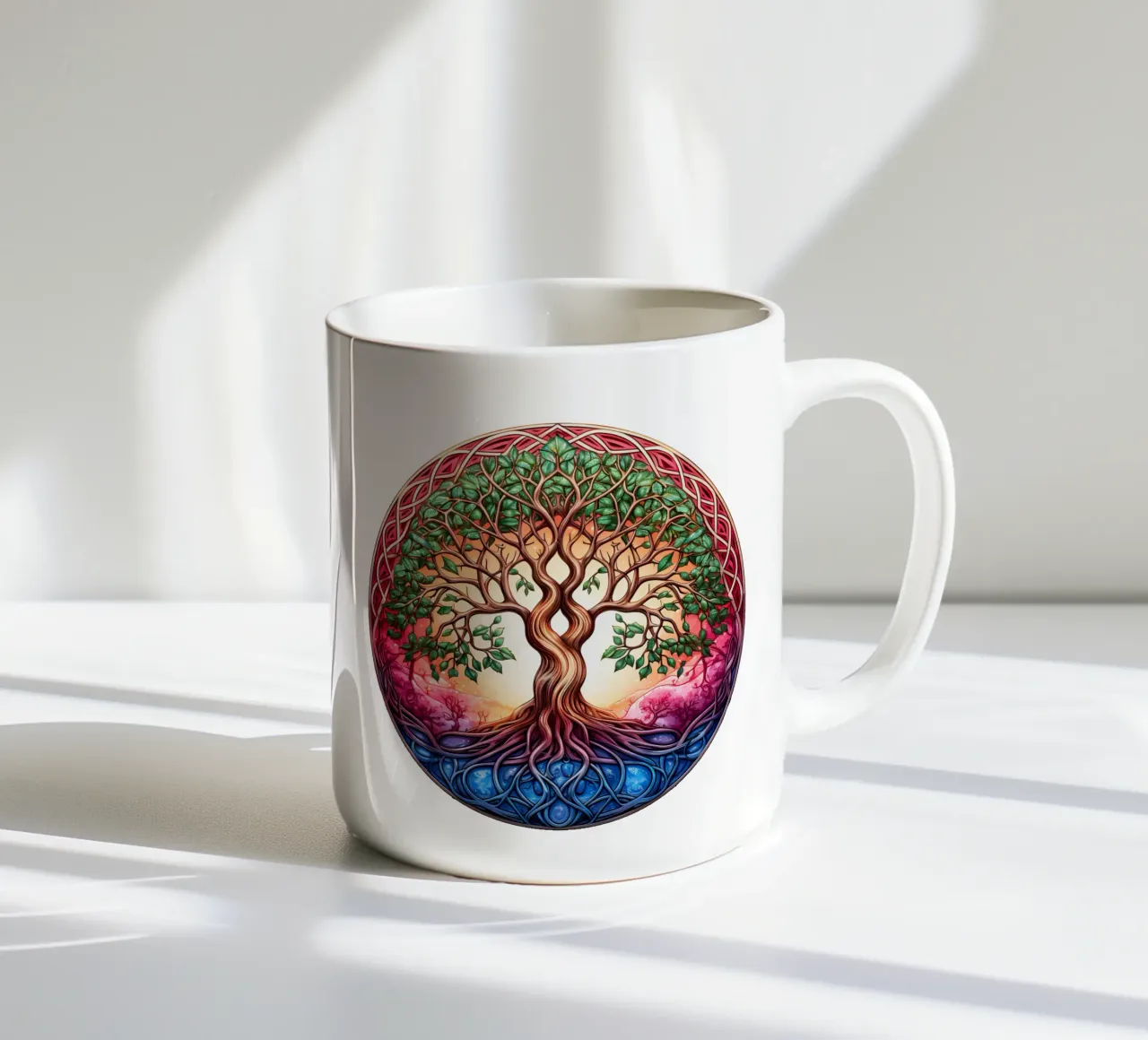 Albero della vita colorato tazza in ceramica da Spiritual Touch
