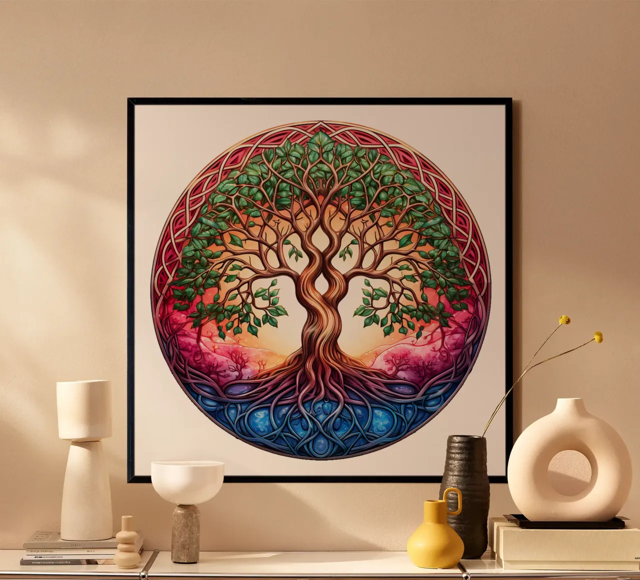 Albero della vita colorato carta hahnemühle da Spiritual Touch