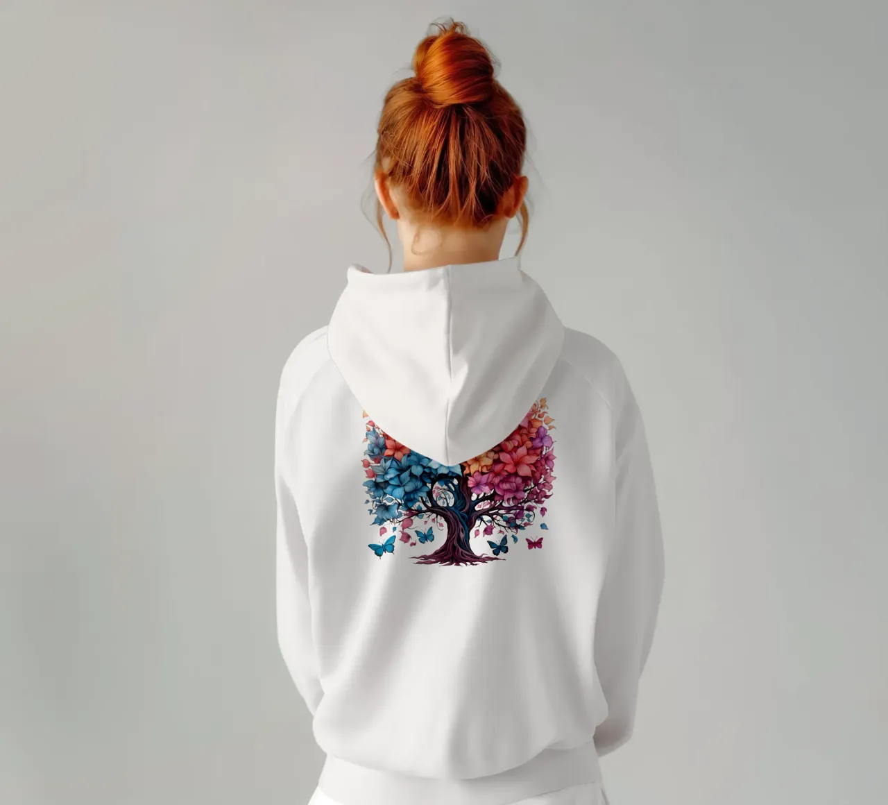 Albero della vita colorato felpa con cappuccio da Spiritual Touch