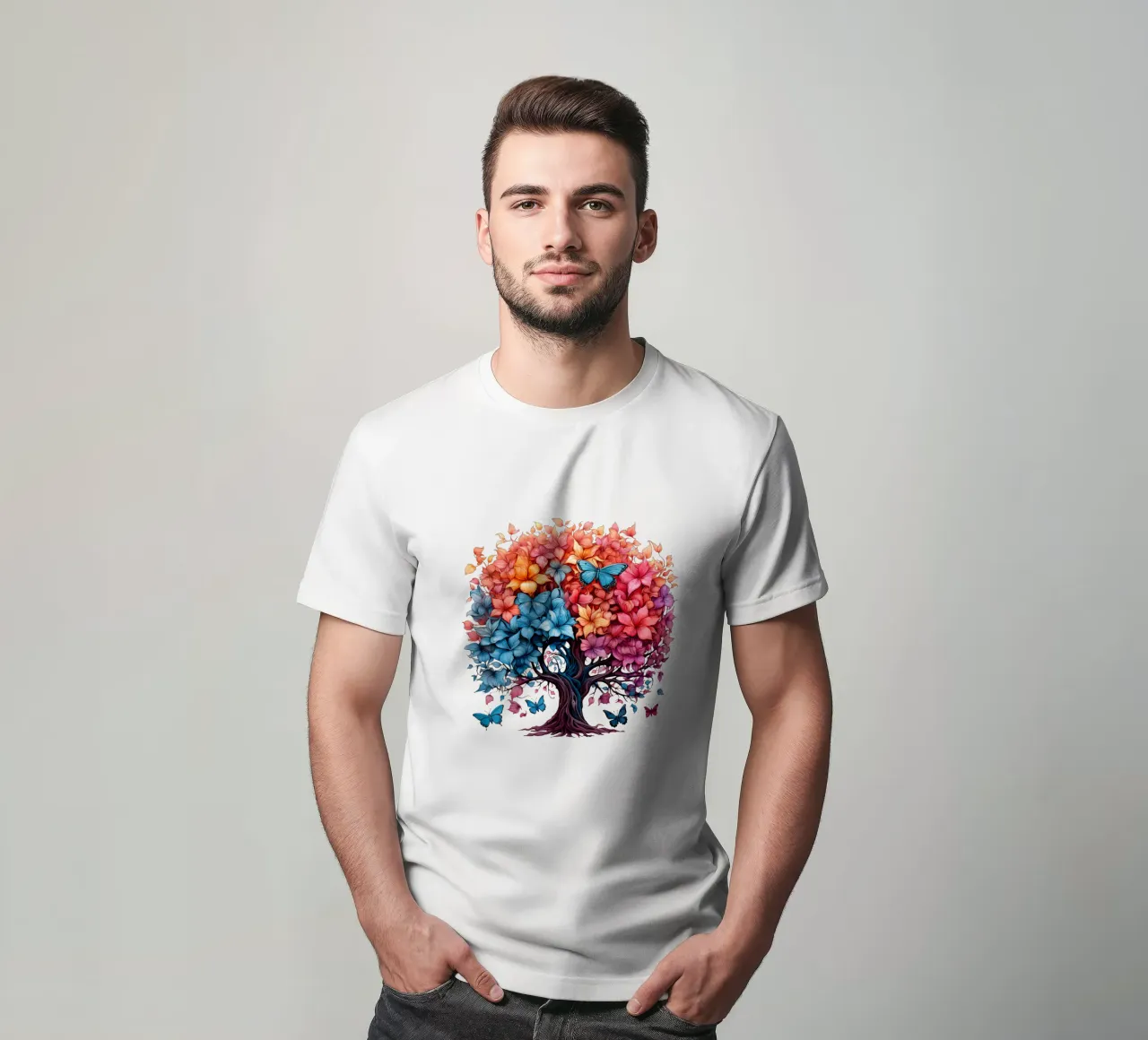 Albero della vita colorato t-shirt da Spiritual Touch