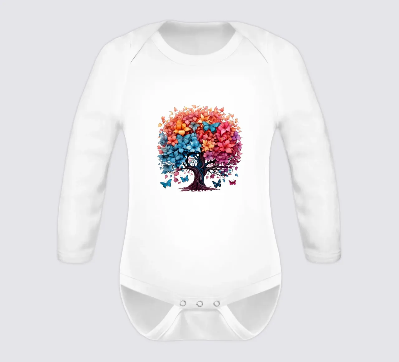 Albero della vita colorato body neonato maniche lunghe da Spiritual Touch