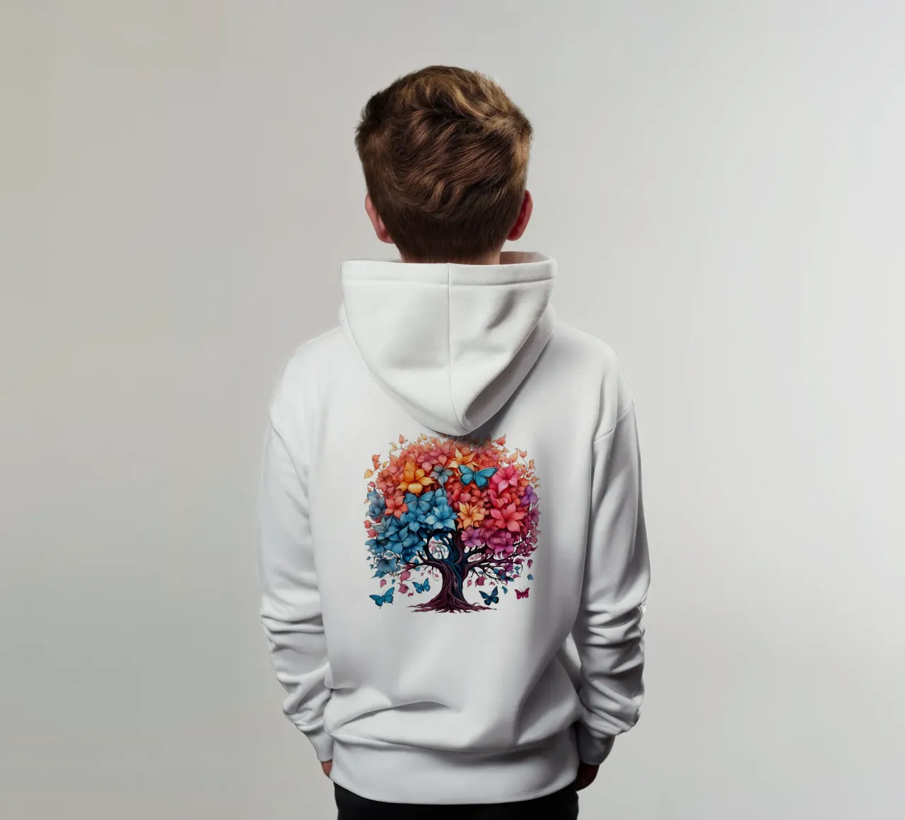 Albero della vita colorato felpa bambino con cappuccio da Spiritual Touch