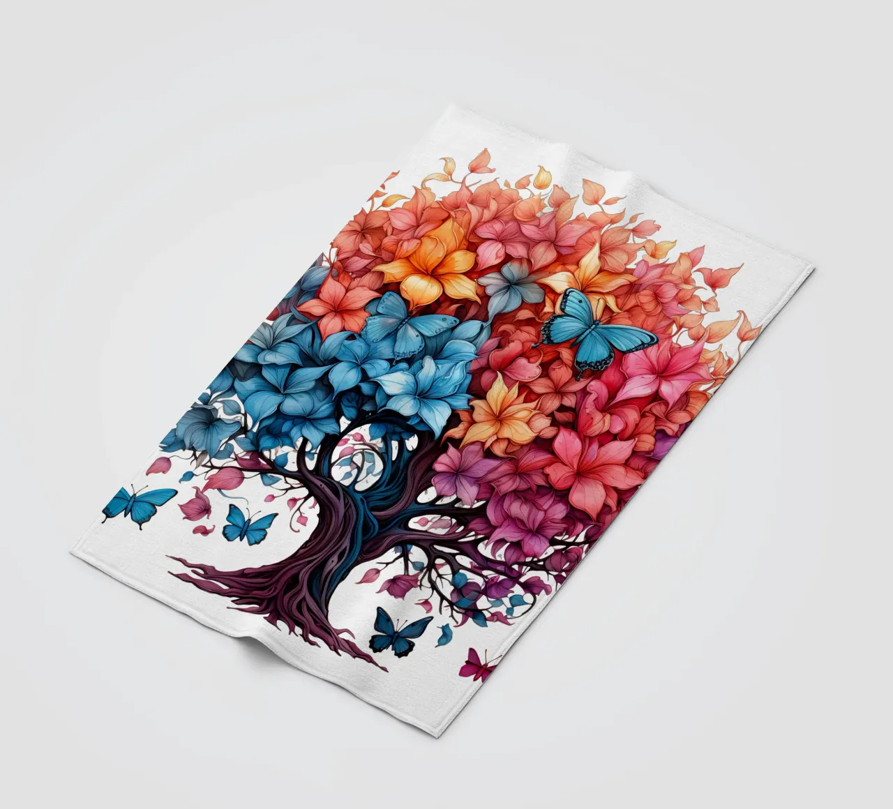 Albero della vita colorato coperta in pile da Spiritual Touch