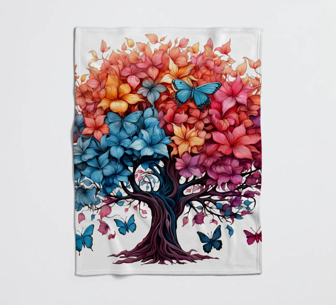 Albero della vita colorato coperta in pile da Spiritual Touch