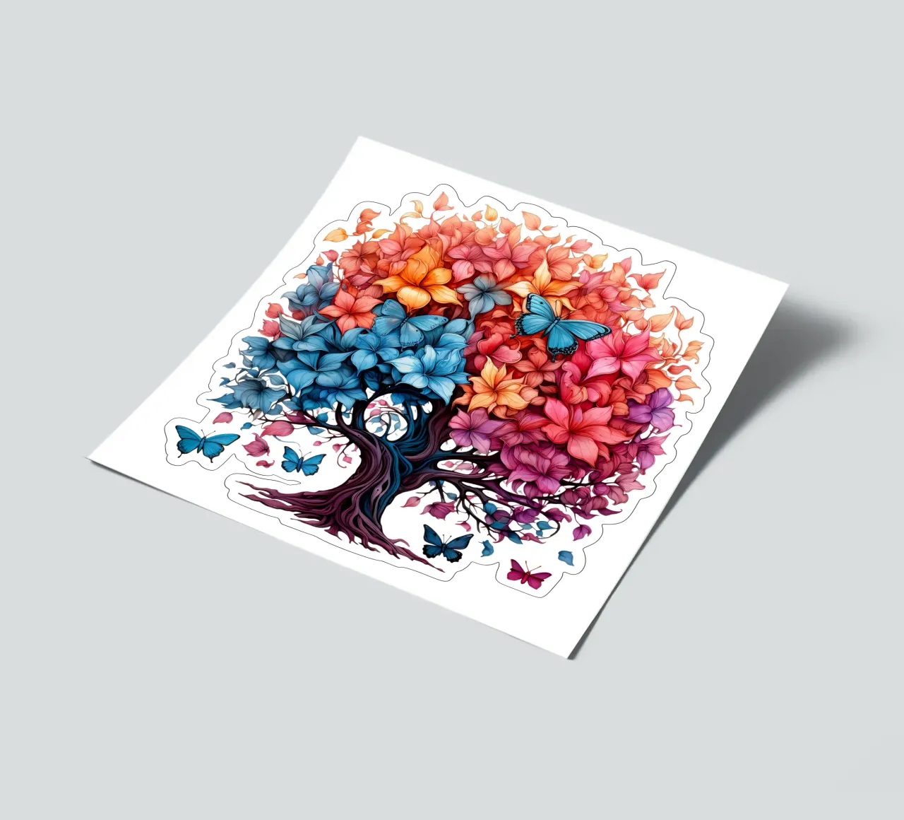 Albero della vita colorato foglio adesivo da Spiritual Touch