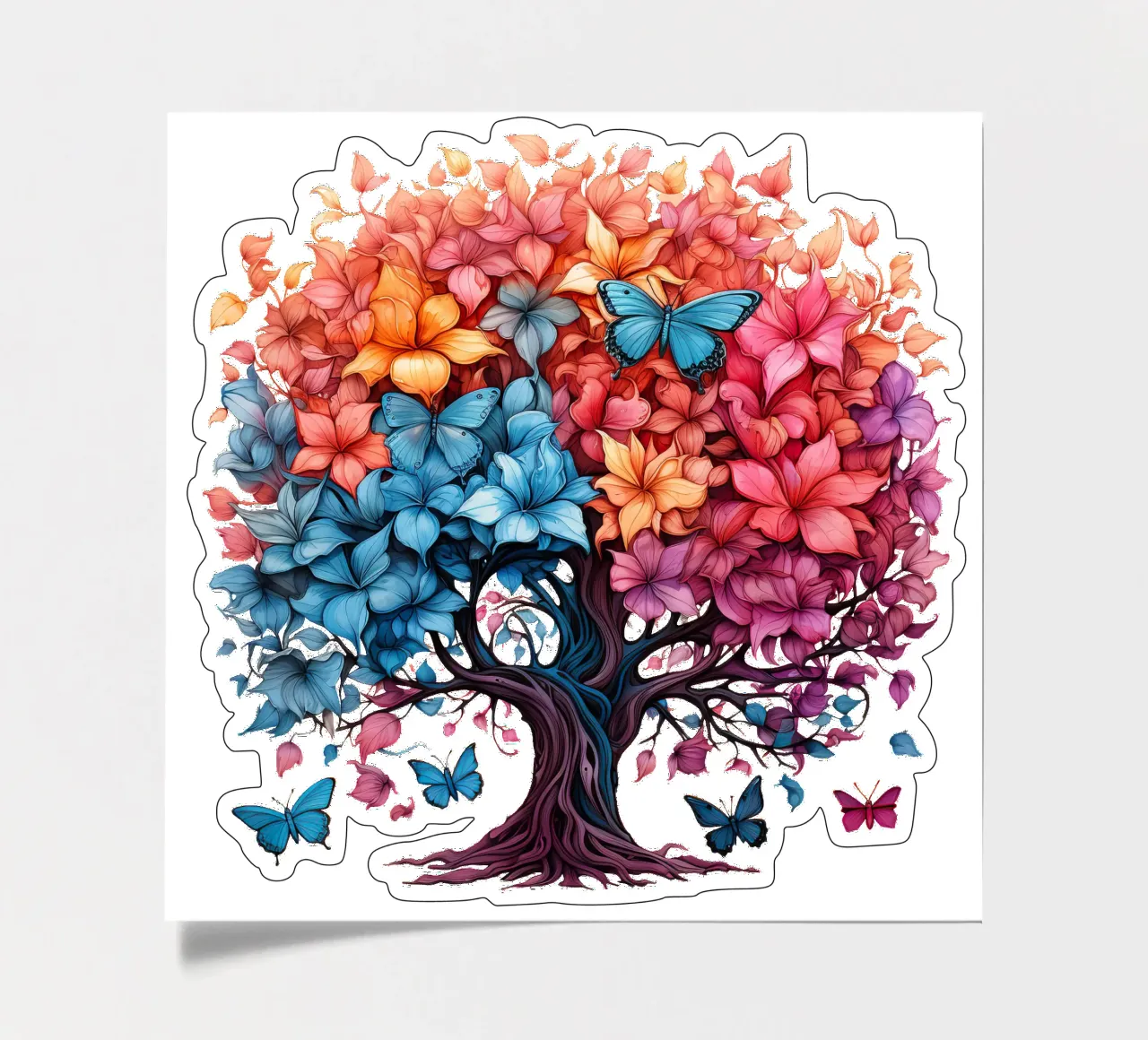 Albero della vita colorato foglio adesivo da Spiritual Touch