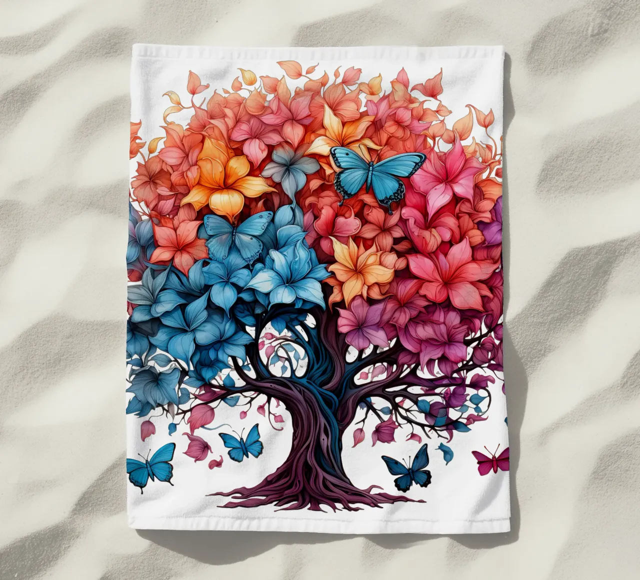 Albero della vita colorato telo mare da Spiritual Touch