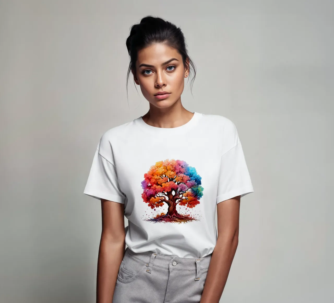 Albero della vita colorato t-shirt da Spiritual Touch