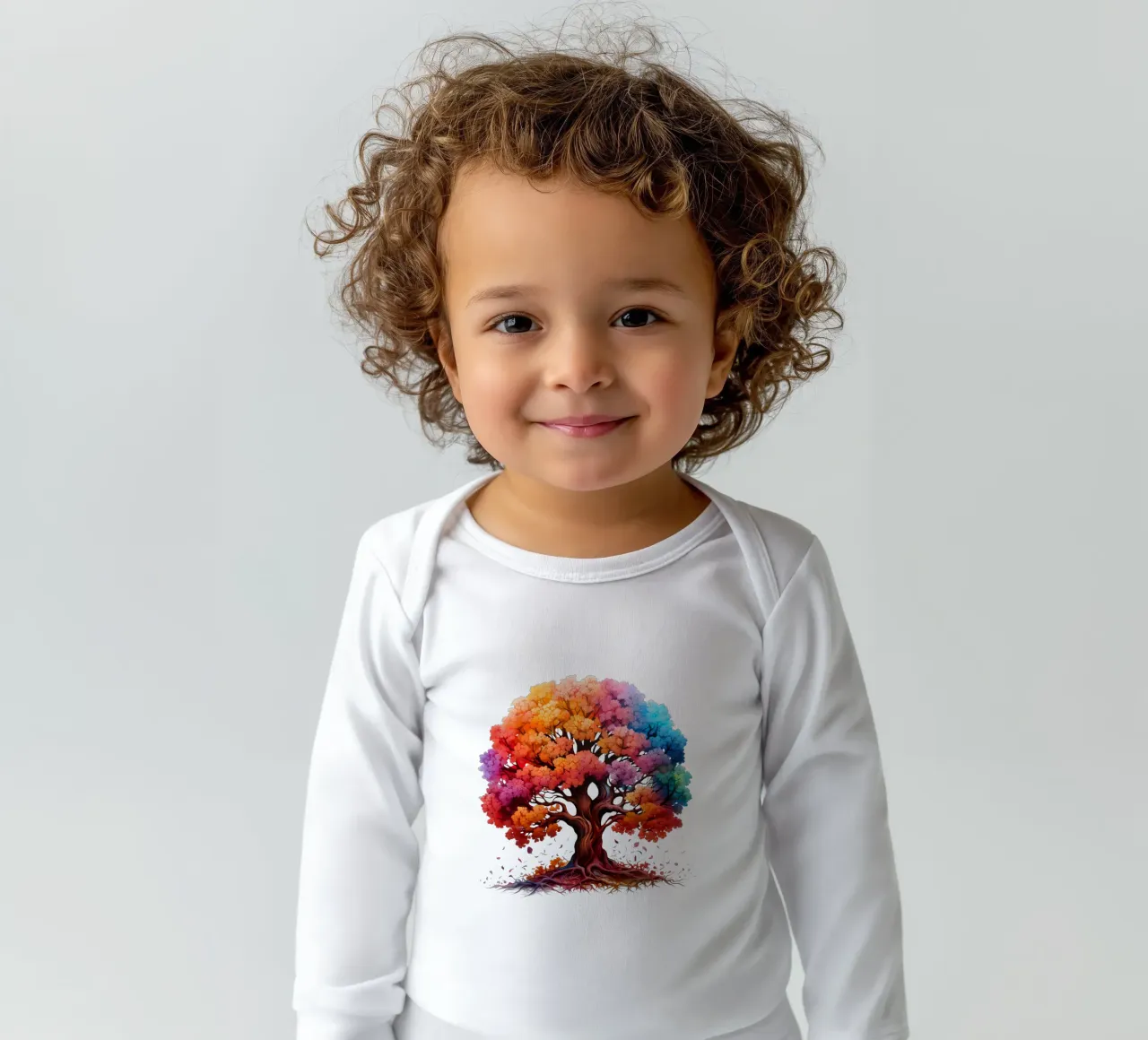 Albero della vita colorato body neonato maniche lunghe da Spiritual Touch