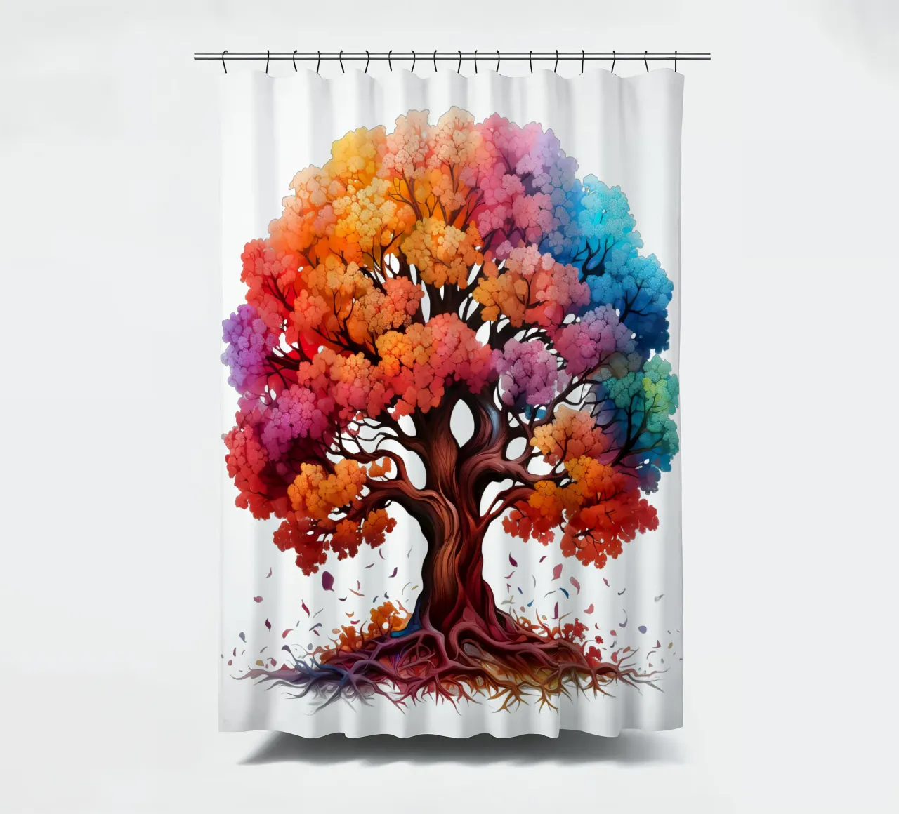 Albero della vita colorato tenda da doccia da Spiritual Touch