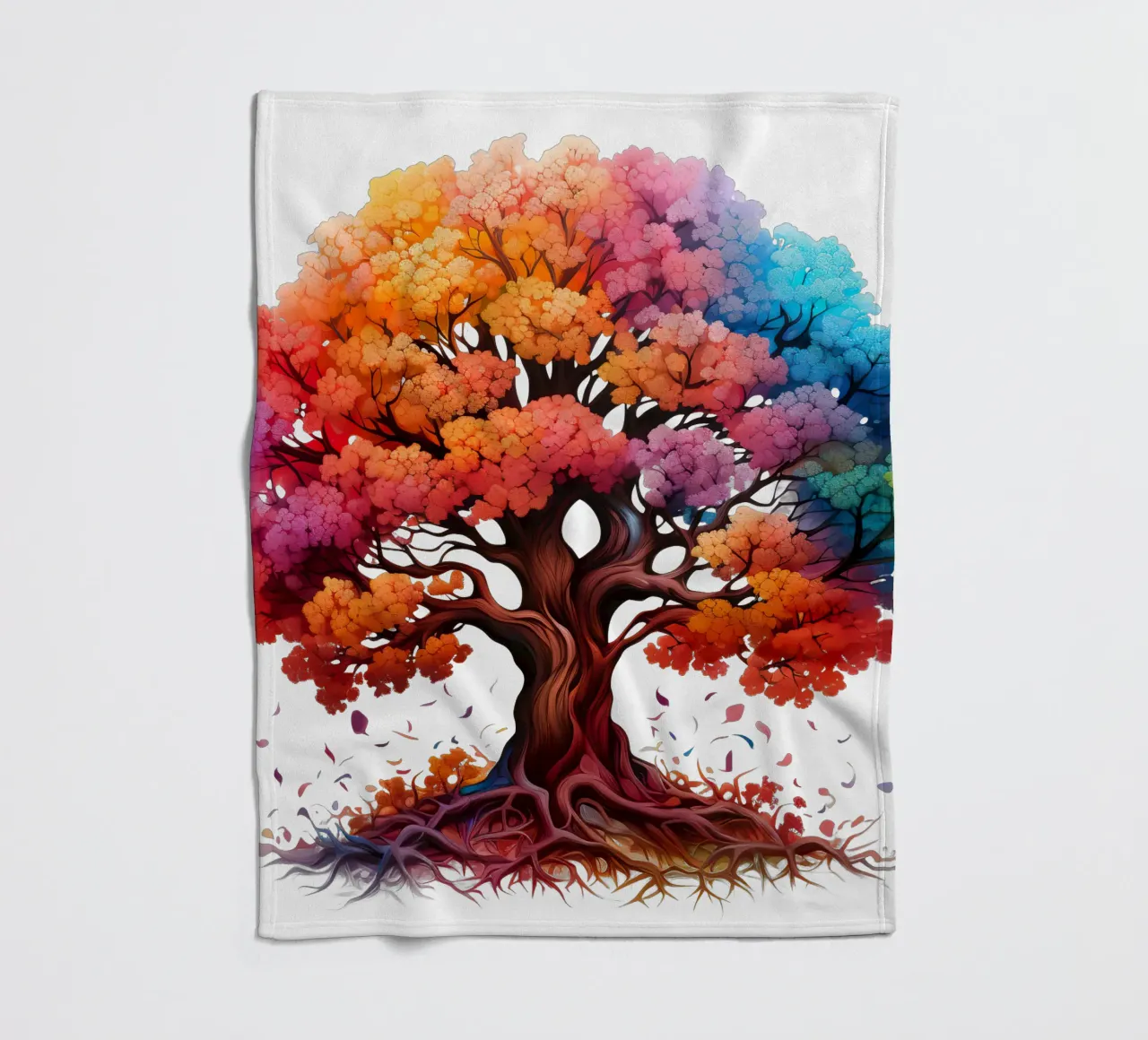 Albero della vita colorato coperta in pile da Spiritual Touch