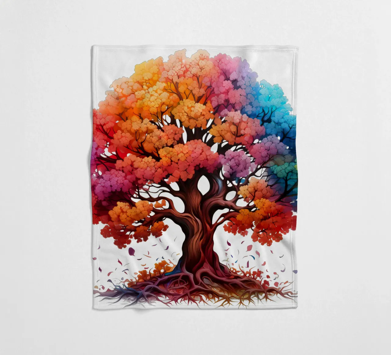 Albero della vita colorato coperta in pile da Spiritual Touch