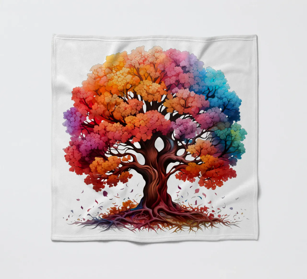 Albero della vita colorato coperta in pile da Spiritual Touch