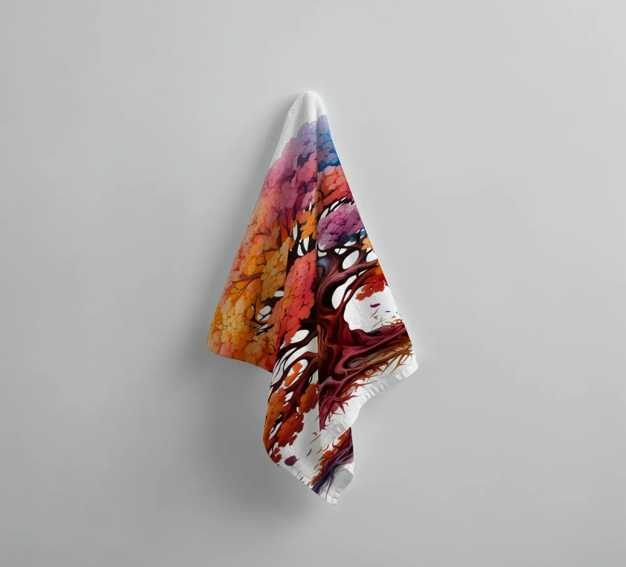 Albero della vita colorato asciugamano da bagno da Spiritual Touch