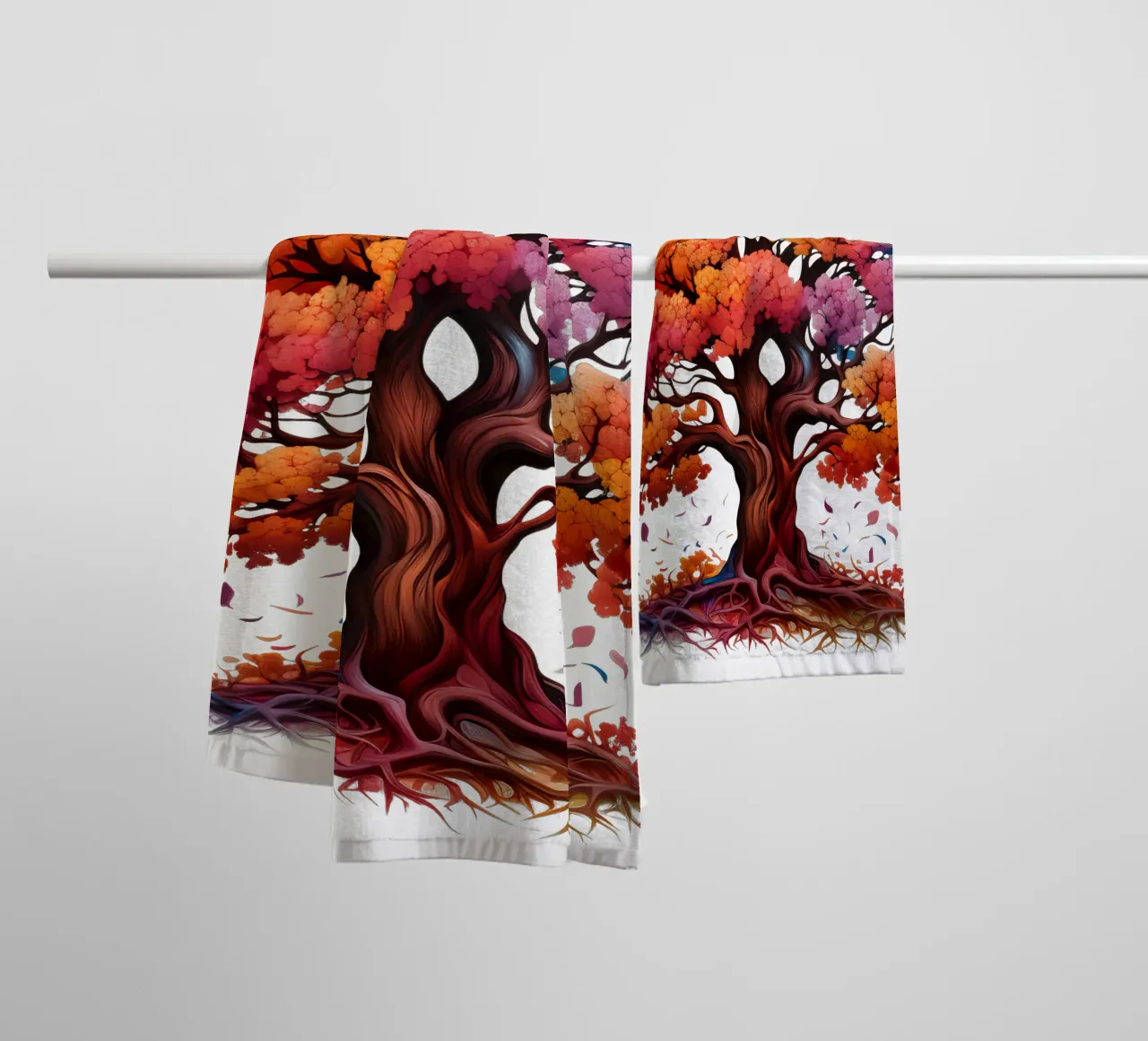 Albero della vita colorato asciugamano da bagno da Spiritual Touch