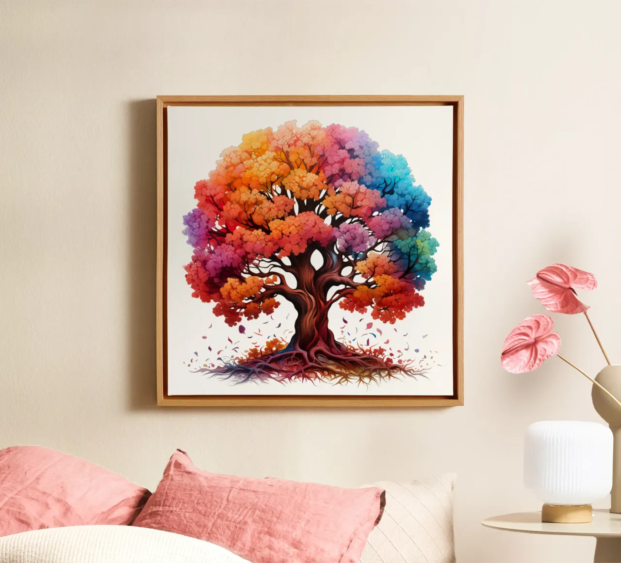 Albero della vita colorato tela da Spiritual Touch