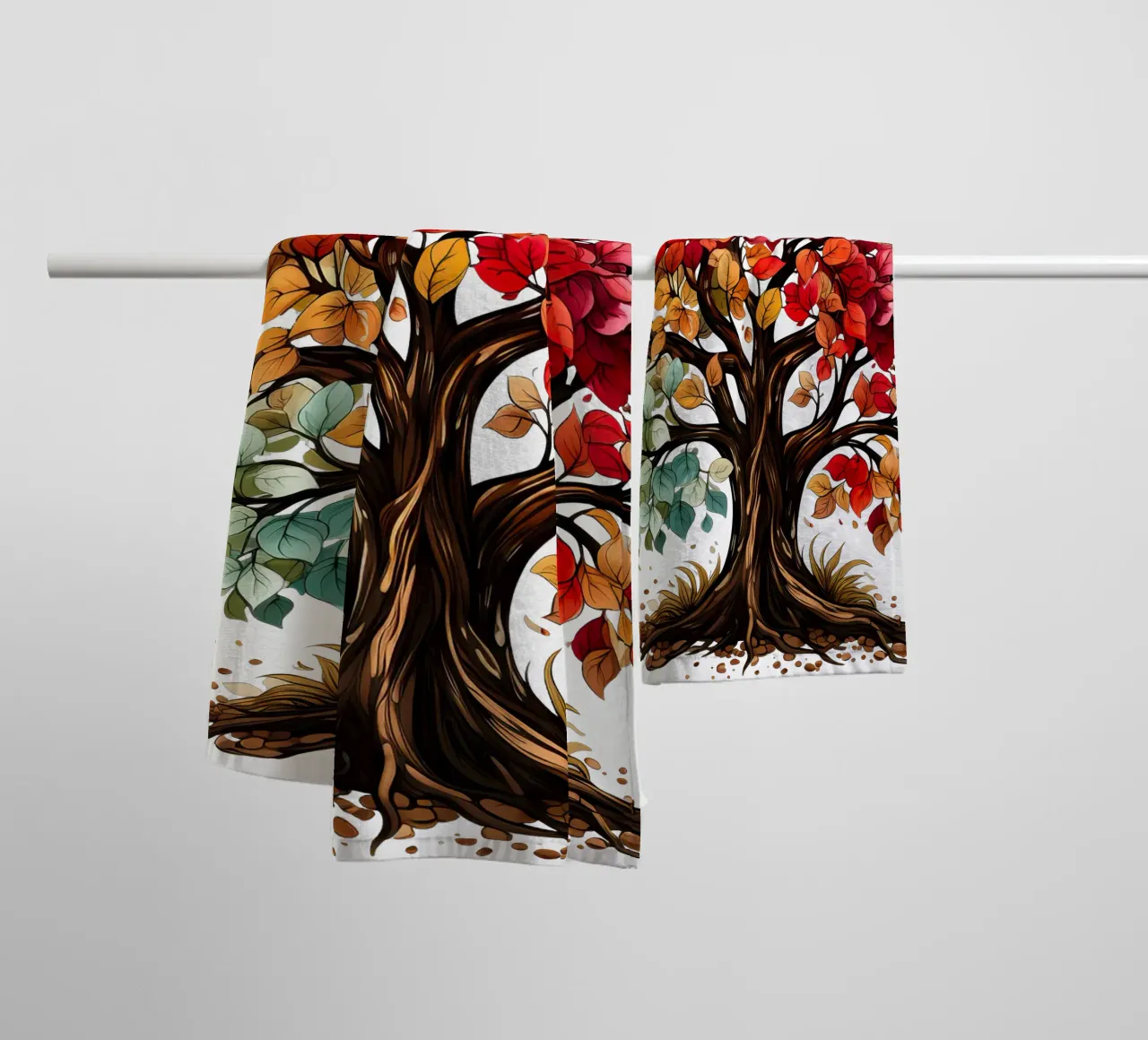 Albero della vita colorato asciugamano da bagno da Spiritual Touch