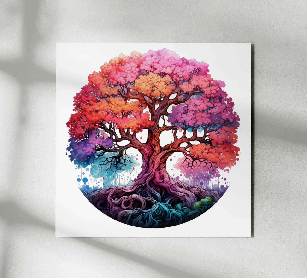 Albero della vita colorato alluminio dibond da Spiritual Touch