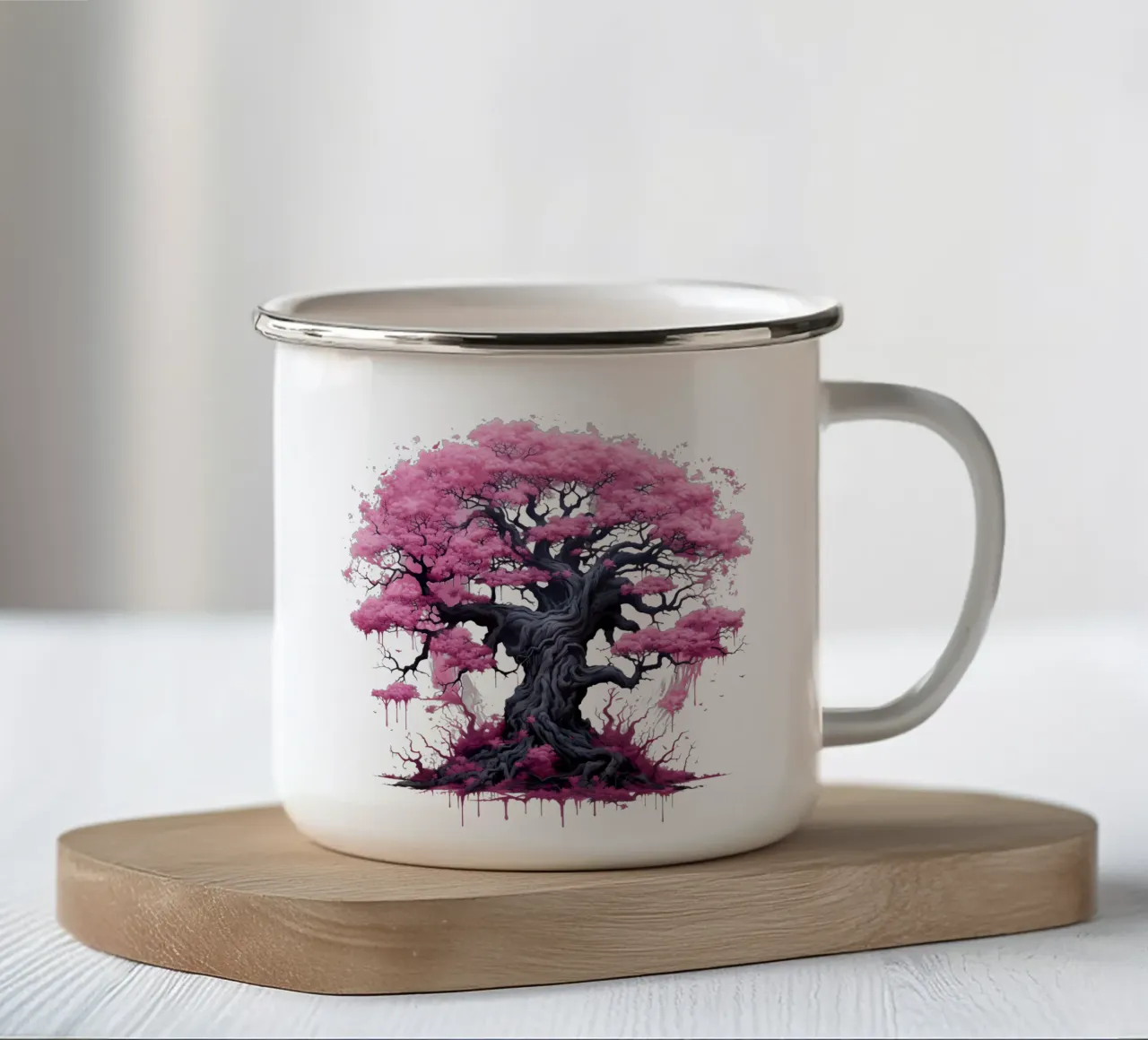 Albero della vita colorato tazza in smalto da Spiritual Touch