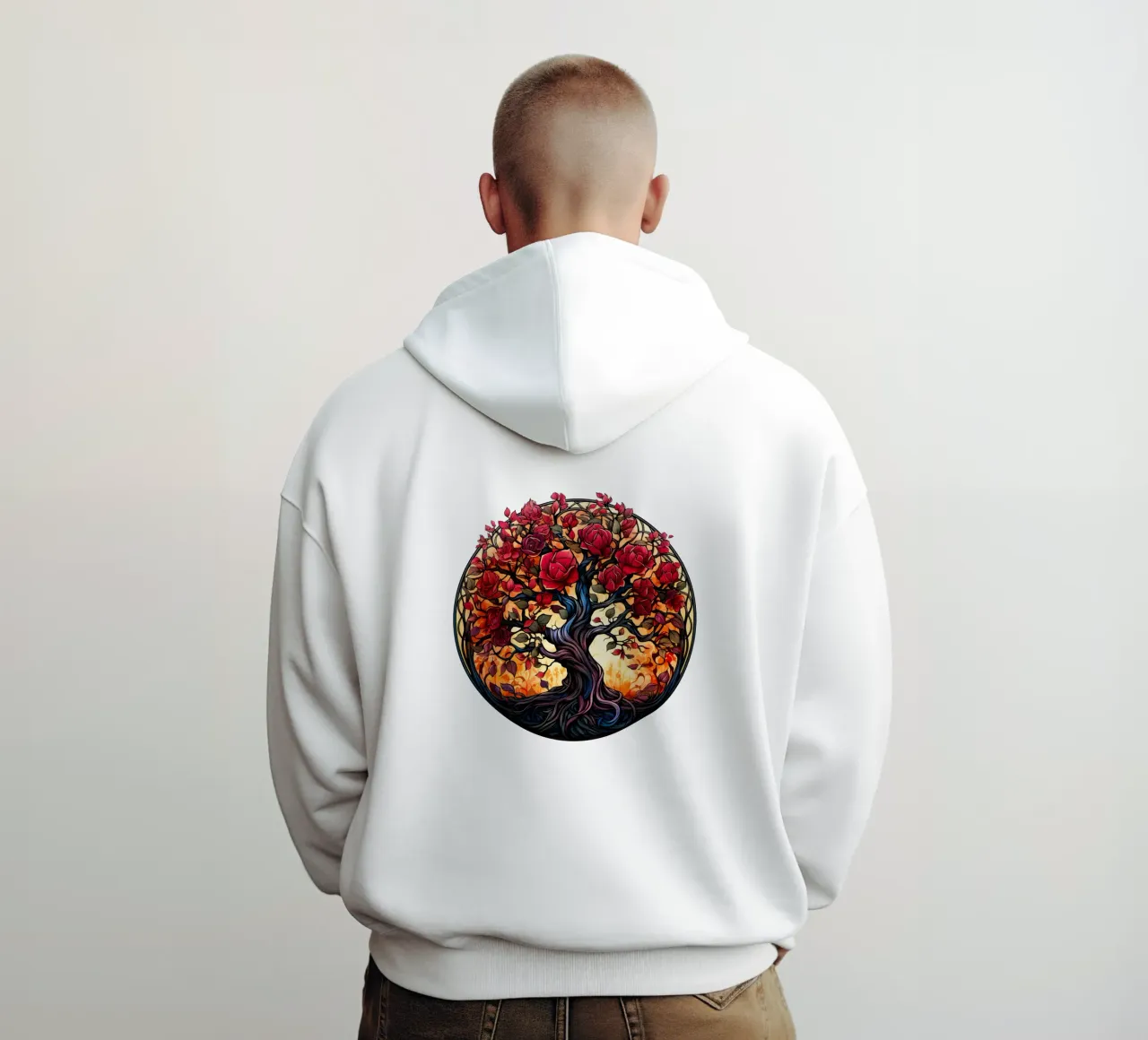 Albero della vita colorato felpa con cappuccio da Spiritual Touch