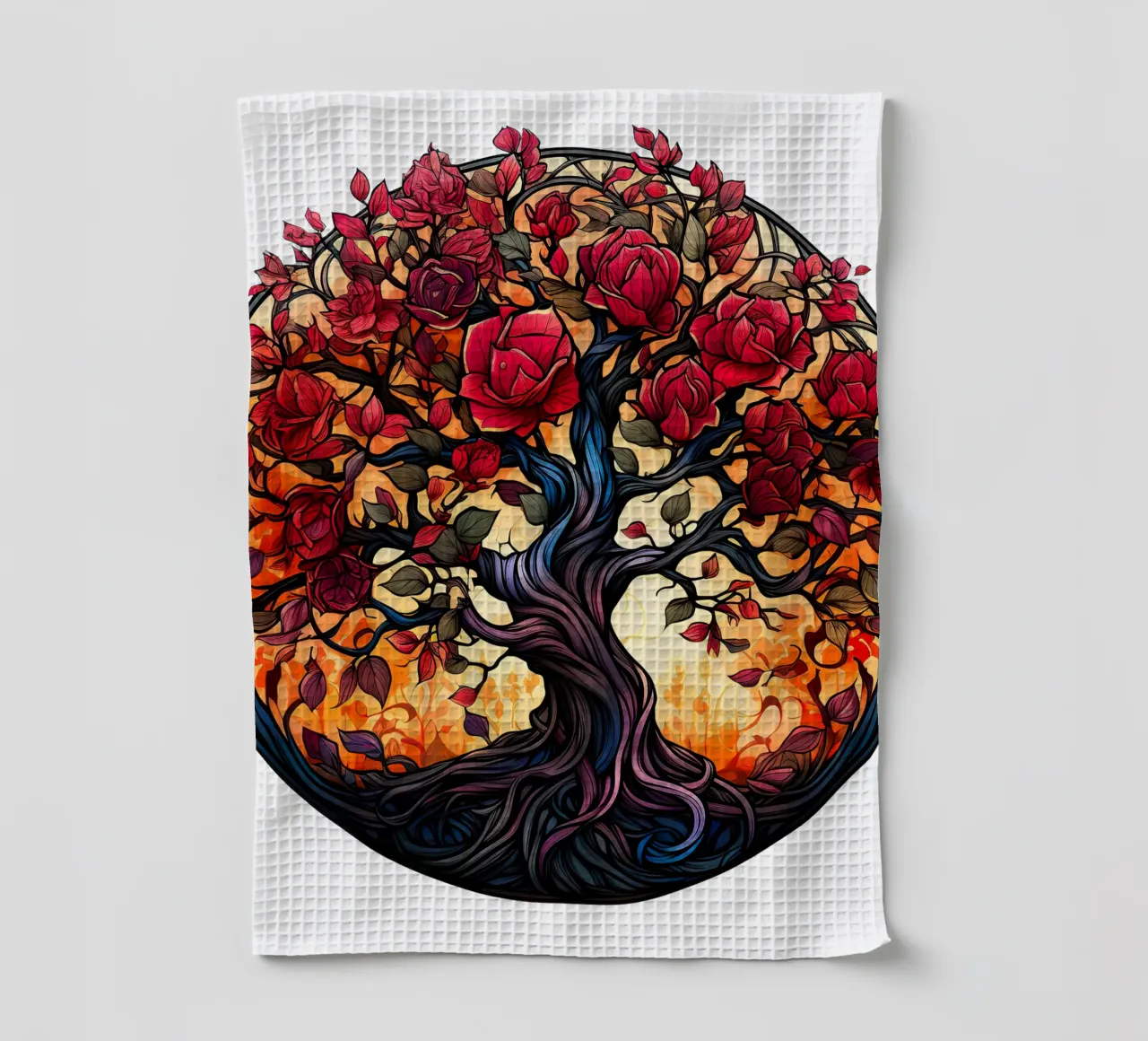Albero della vita colorato canovaccio da cucina da Spiritual Touch