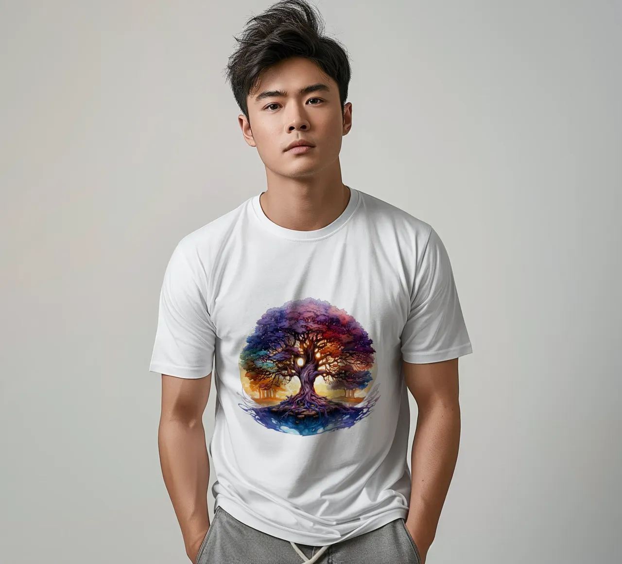 Albero della vita colorato t-shirt da Spiritual Touch