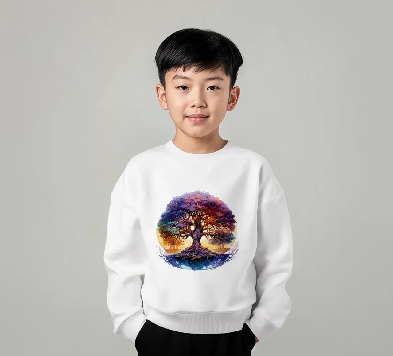 Albero della vita colorato felpa bambino da Spiritual Touch