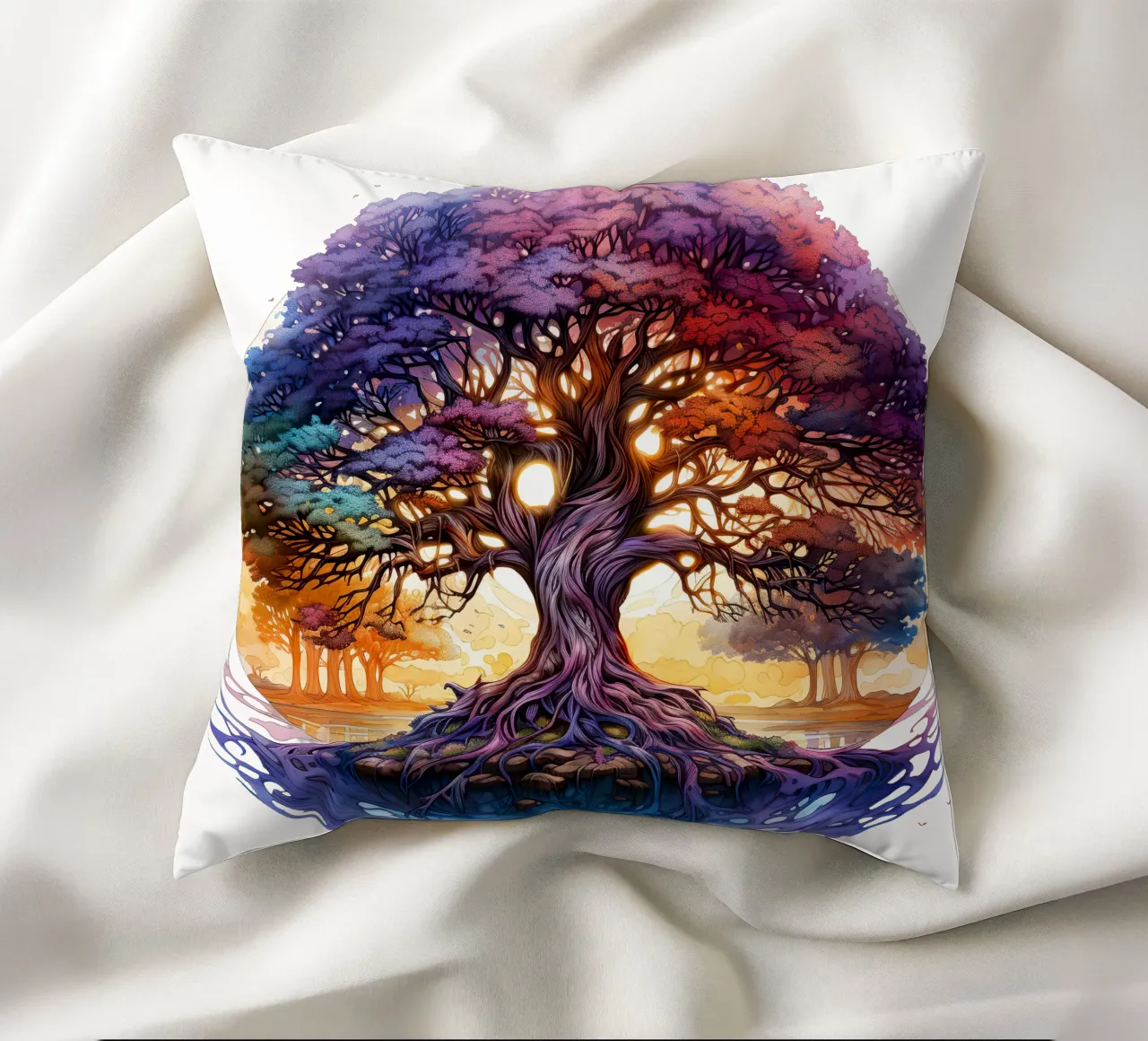 Albero della vita colorato cuscino da Spiritual Touch