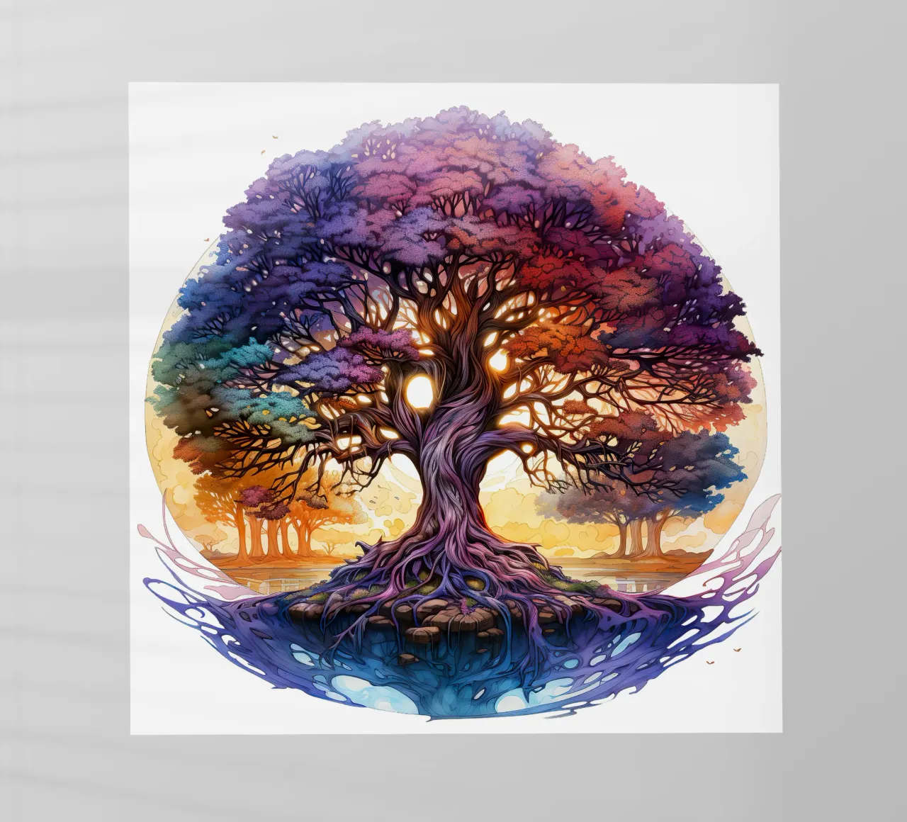 Albero della vita colorato pellicola backlit da Spiritual Touch