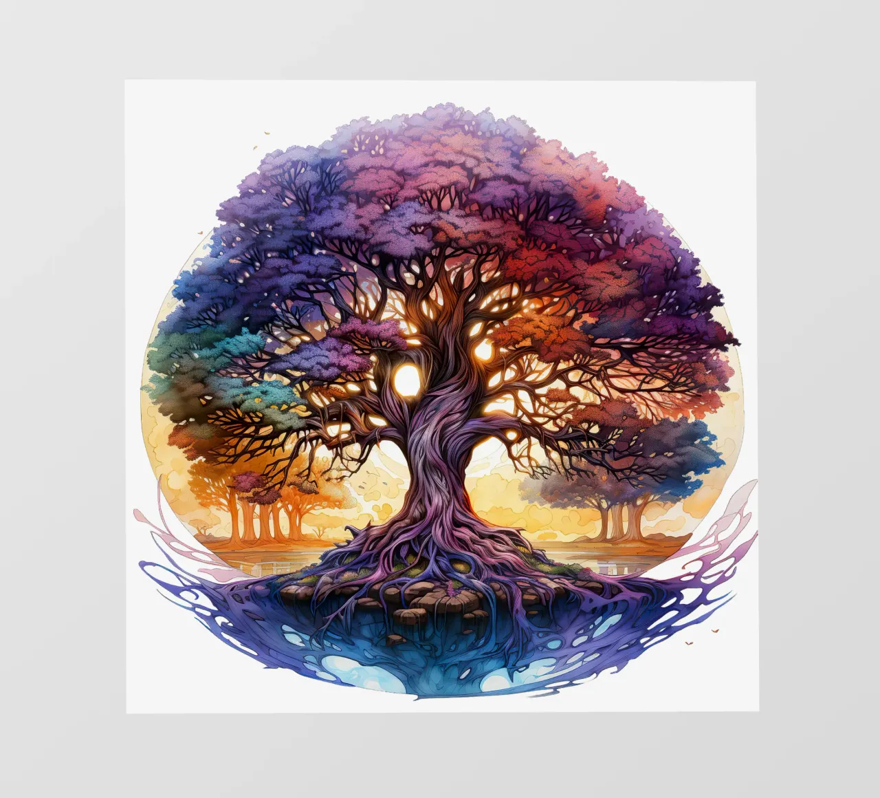 Albero della vita colorato pellicola backlit da Spiritual Touch