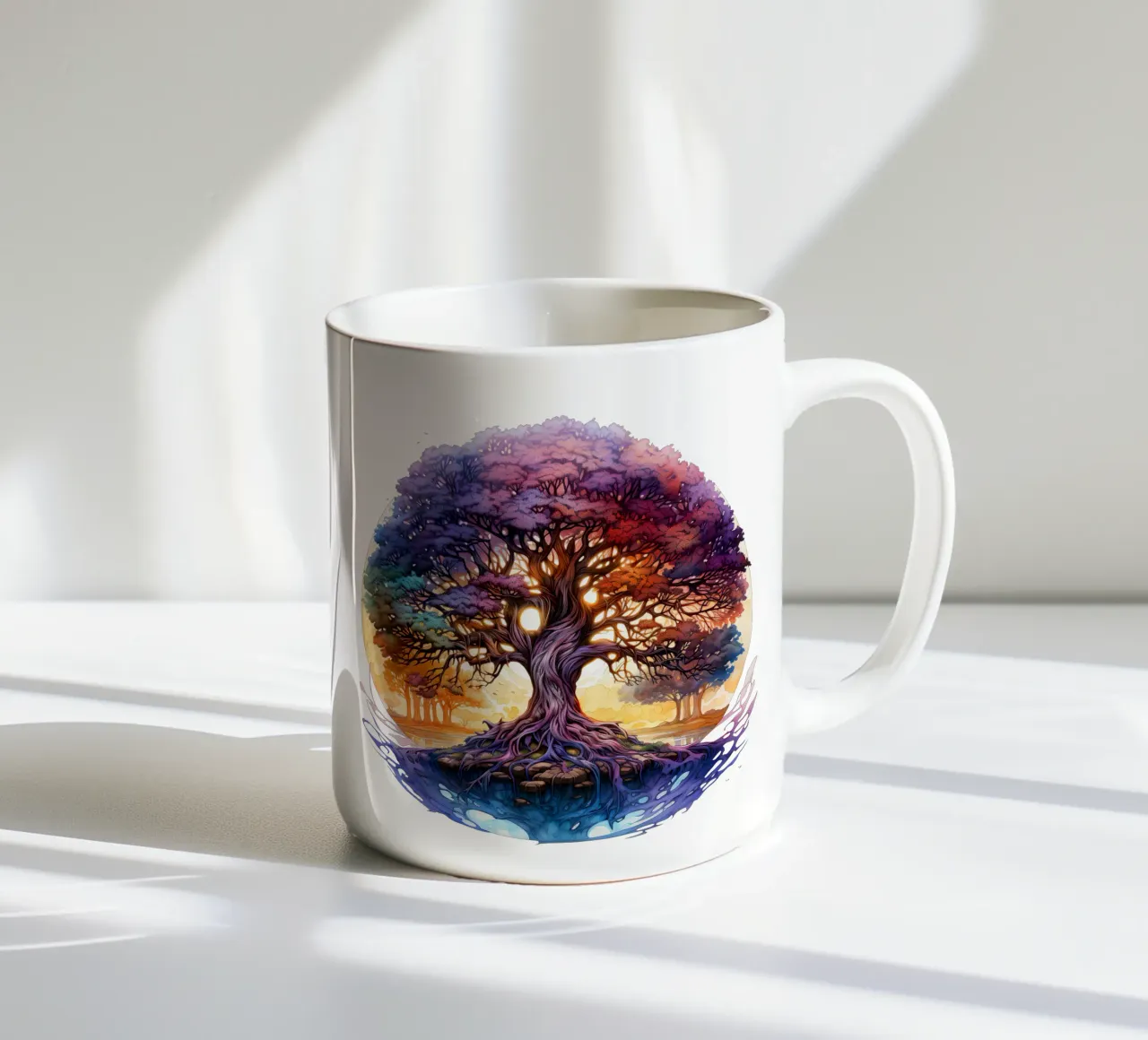 Albero della vita colorato tazza in ceramica da Spiritual Touch