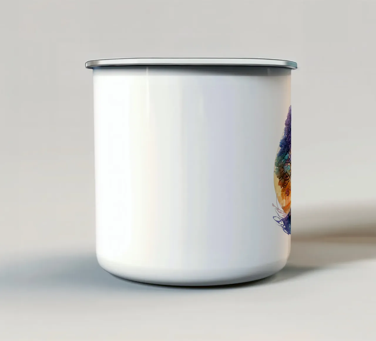 Albero della vita colorato tazza in smalto da Spiritual Touch