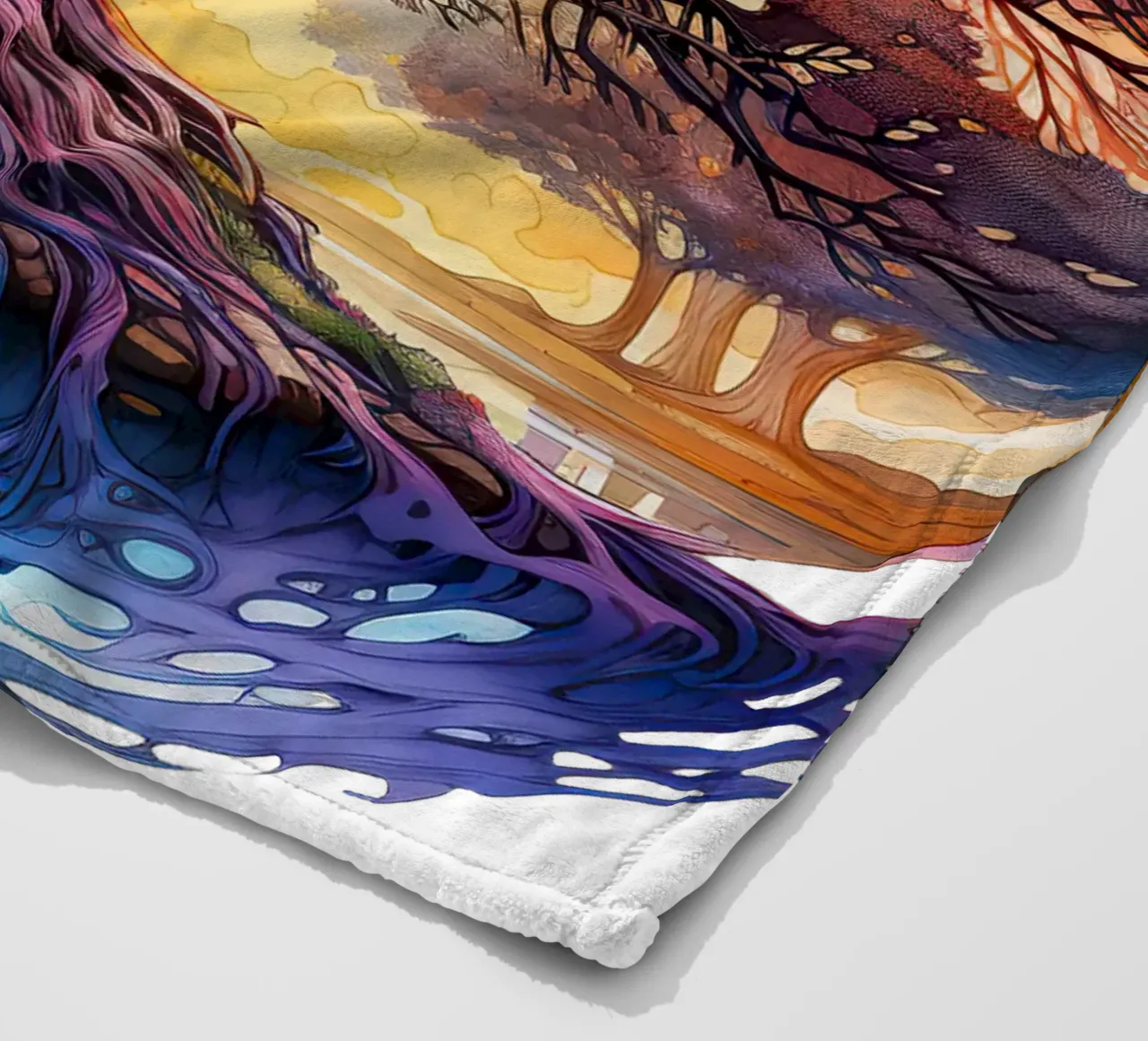 Albero della vita colorato coperta in pile da Spiritual Touch