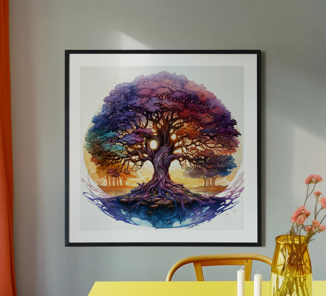 Albero della vita colorato carta hahnemühle da Spiritual Touch