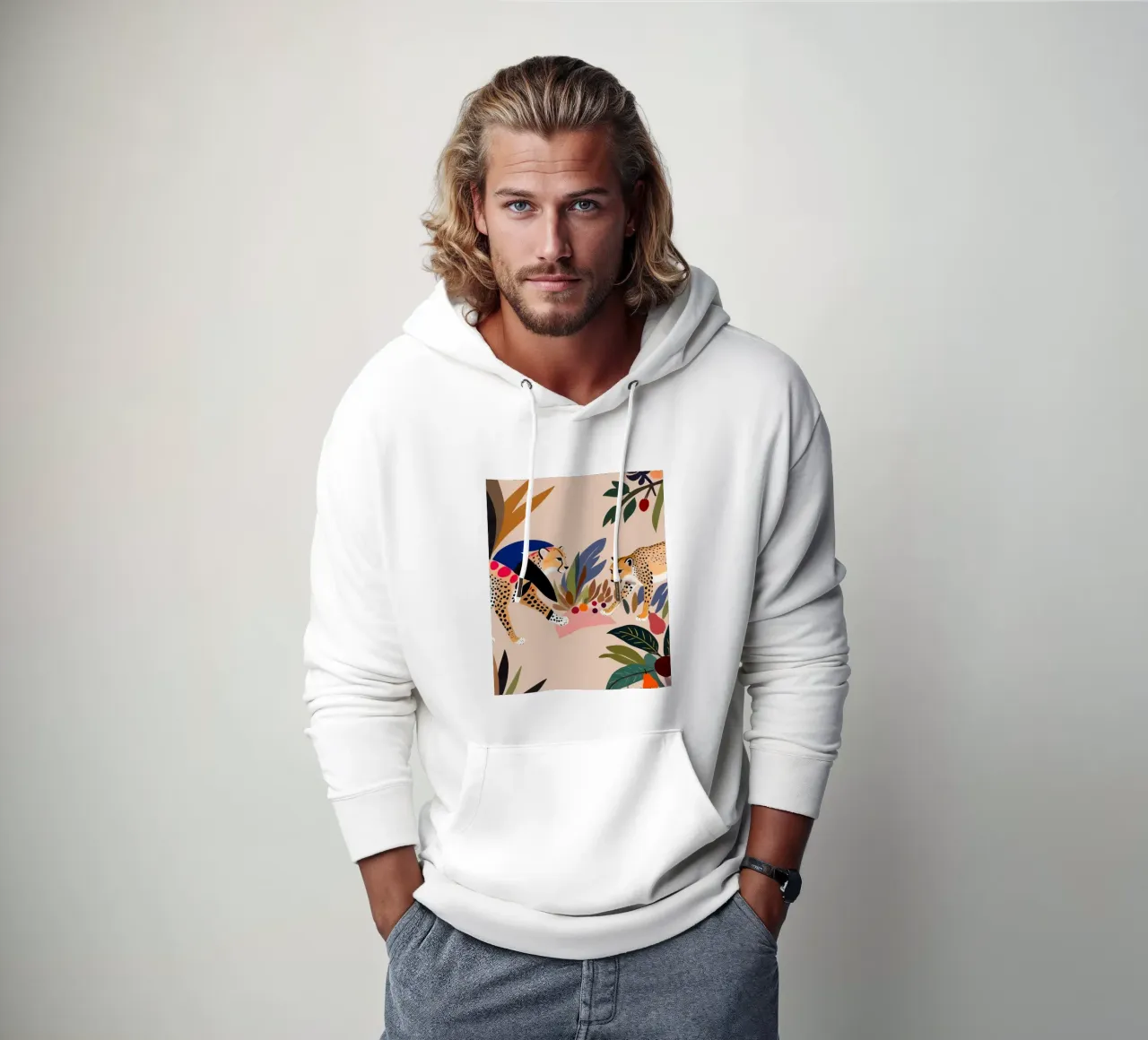 Cheetahs’ Jungle Picnic felpa con cappuccio da 83oranges