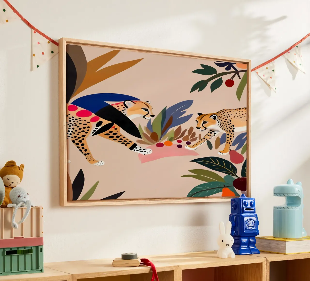 Cheetahs’ Jungle Picnic tela con Cornice a cassetta da 83oranges