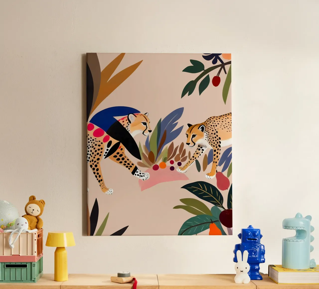 Cheetahs’ Jungle Picnic tela con Cornice a cassetta da 83oranges