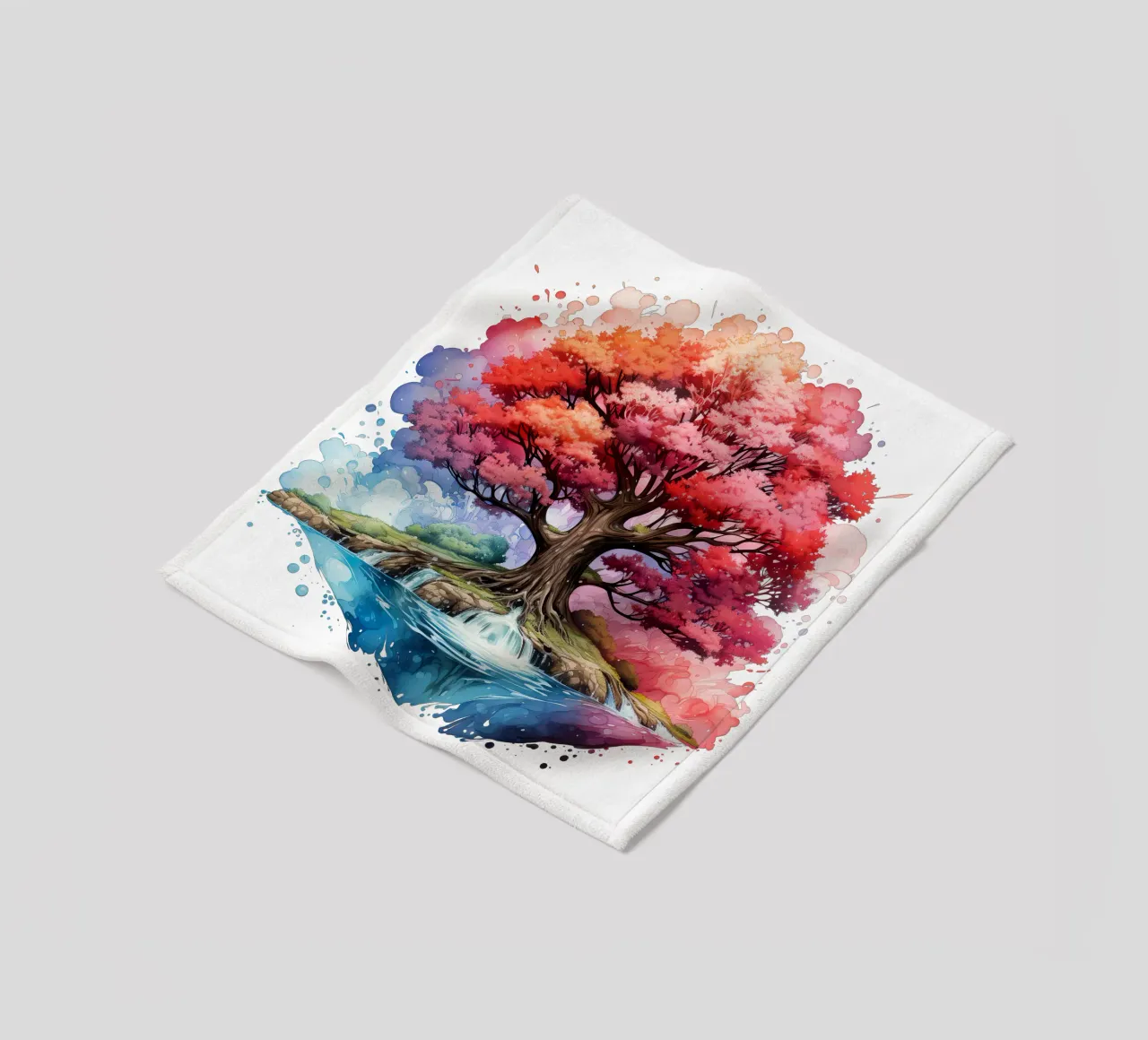 Albero della vita colorato coperta in pile da Spiritual Touch