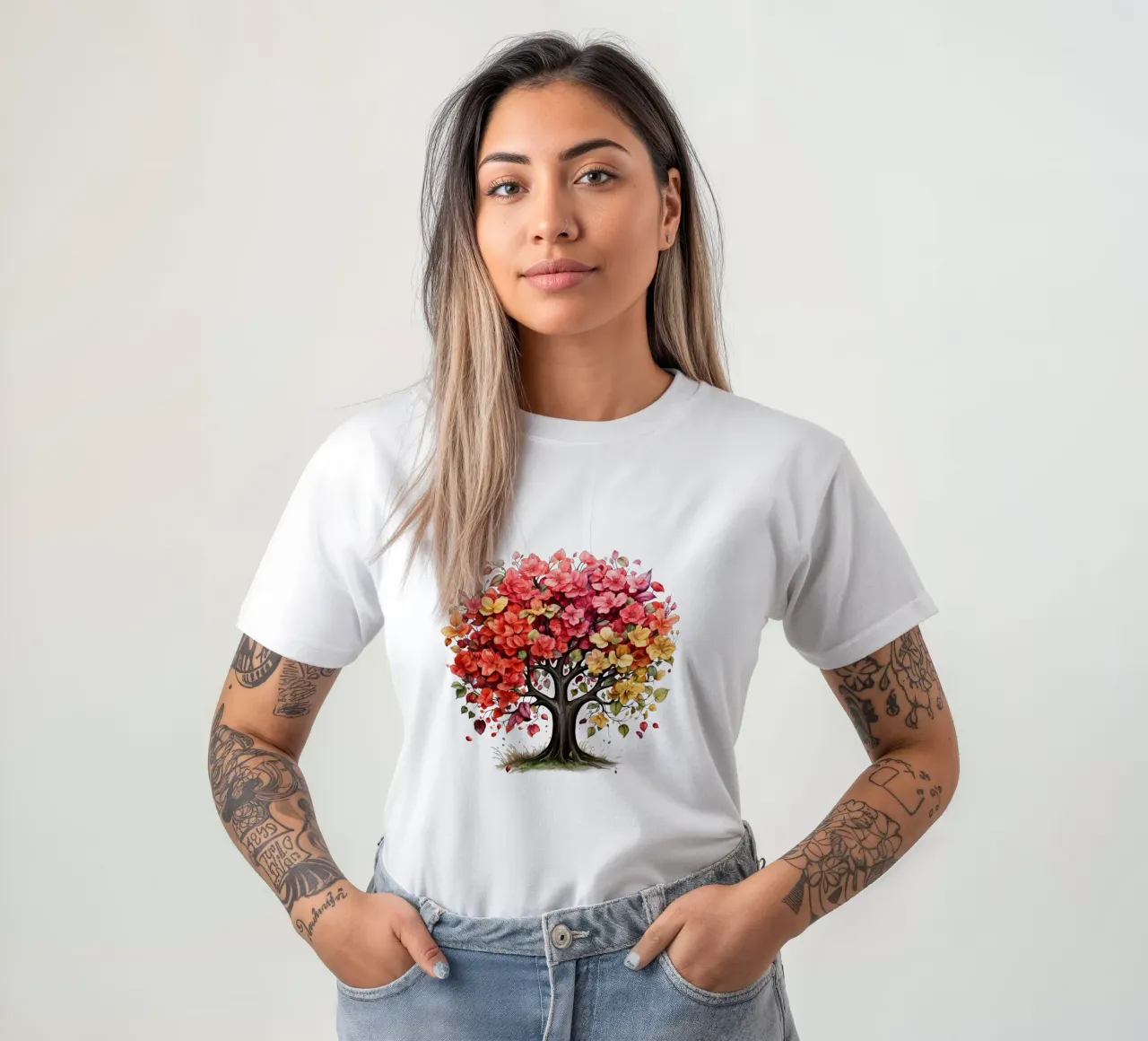 Albero della vita colorato t-shirt da Spiritual Touch