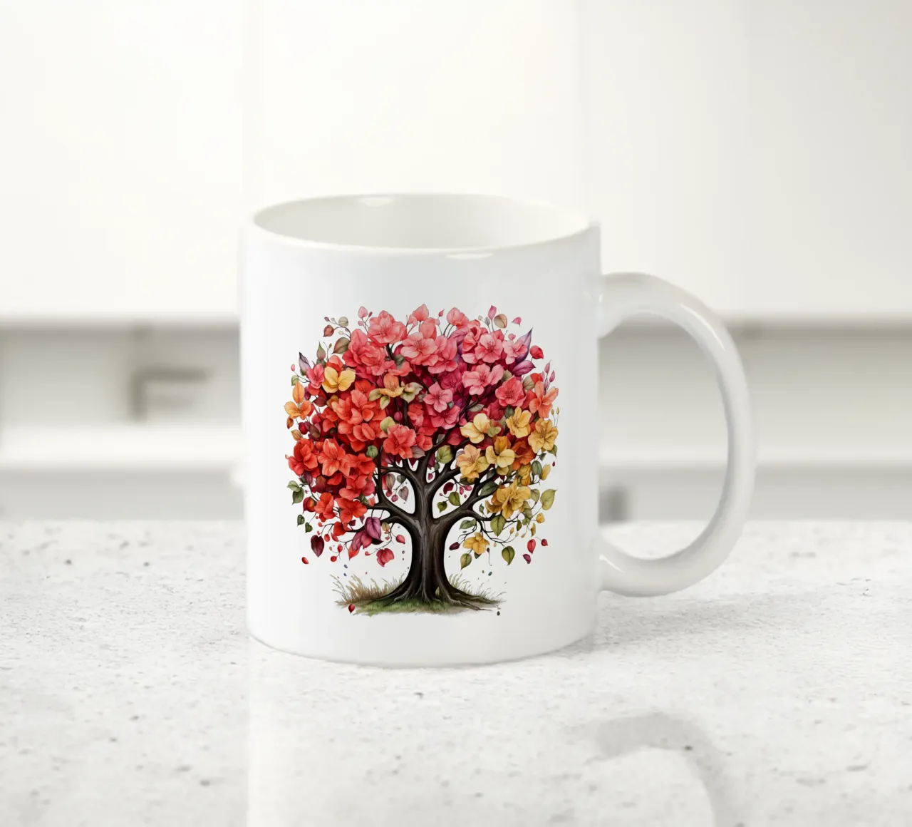 Albero della vita colorato tazza in ceramica da Spiritual Touch