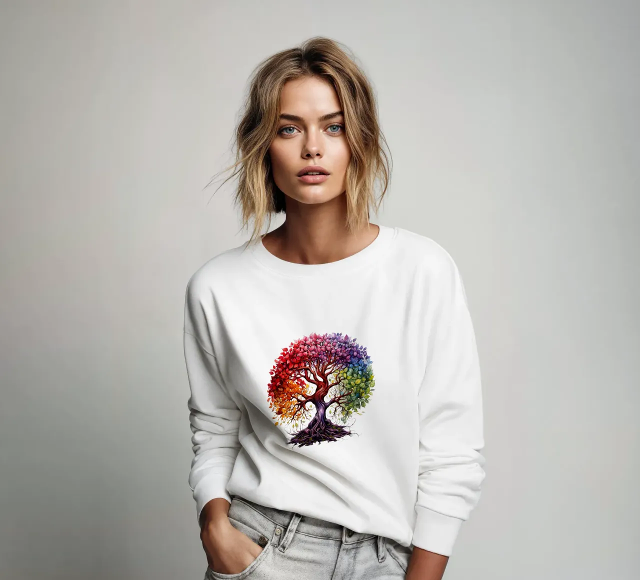 Albero della vita colorato felpa da Spiritual Touch