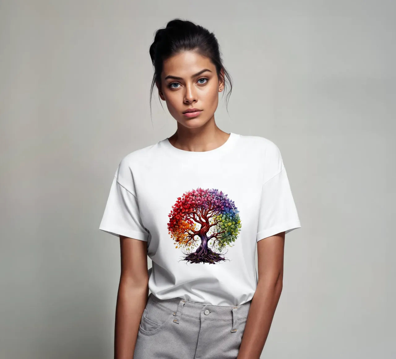 Albero della vita colorato t-shirt da Spiritual Touch