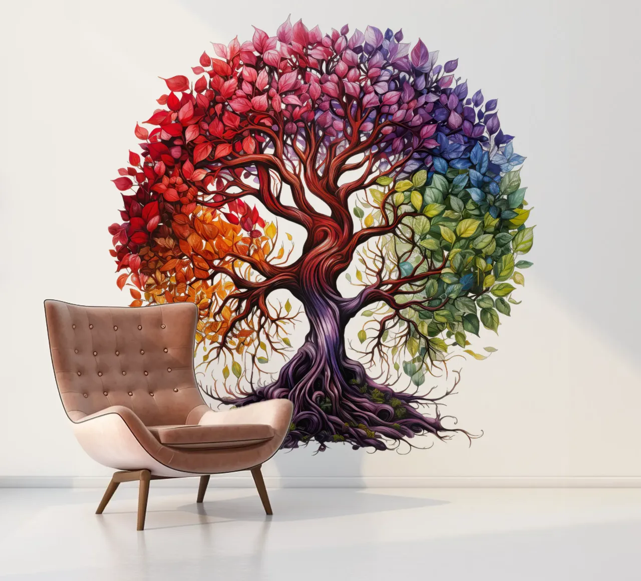 Bunter Baum des Lebens Fototapete von Spiritual Touch