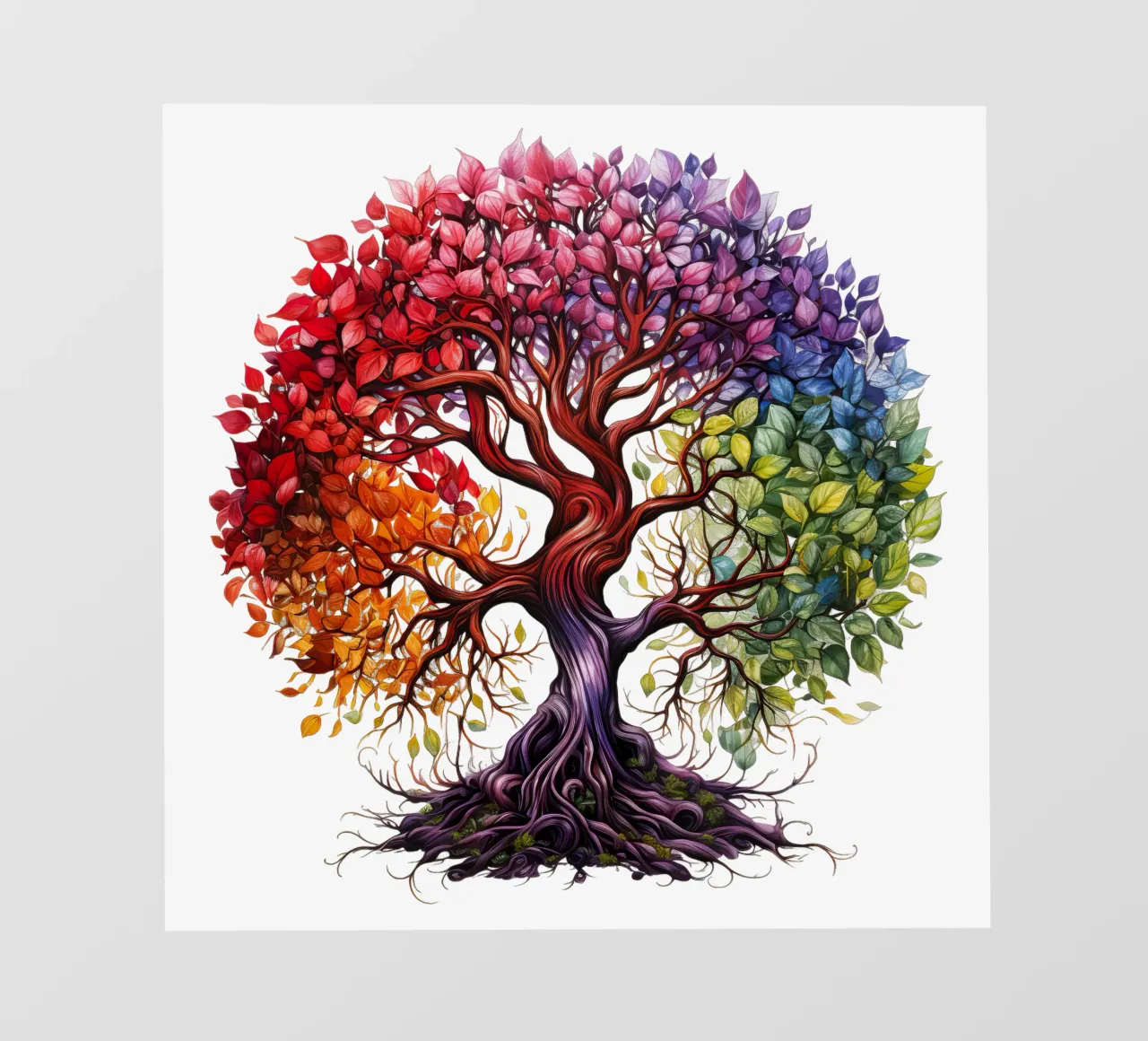 Bunter Baum des Lebens Fototapete von Spiritual Touch