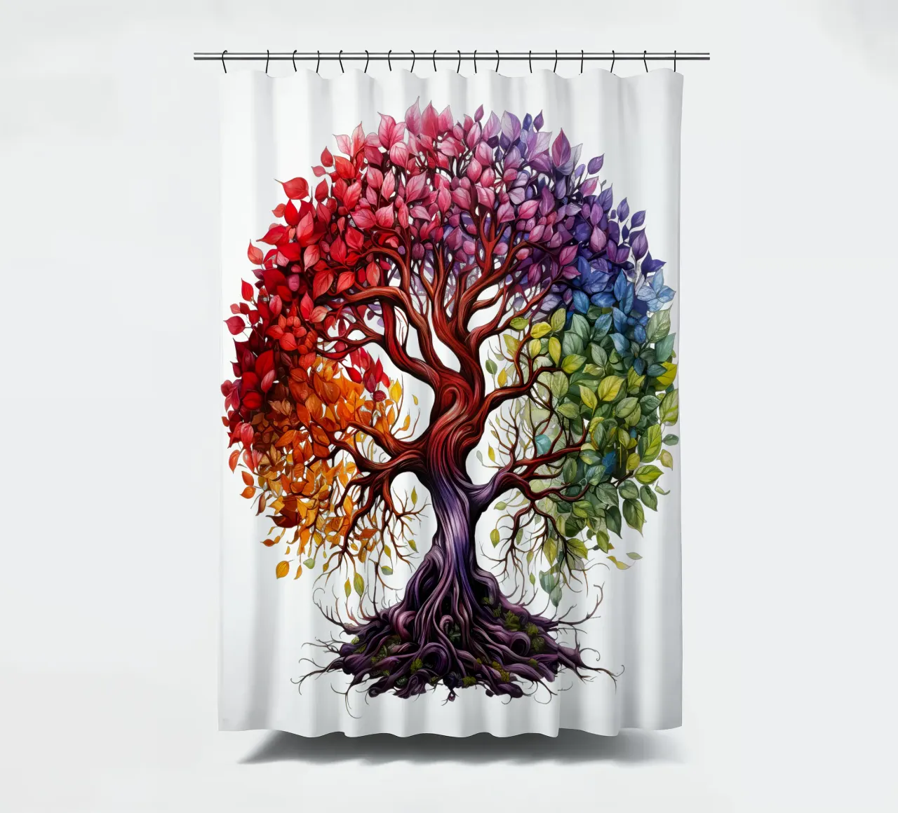 Bunter Baum des Lebens Duschvorhang von Spiritual Touch